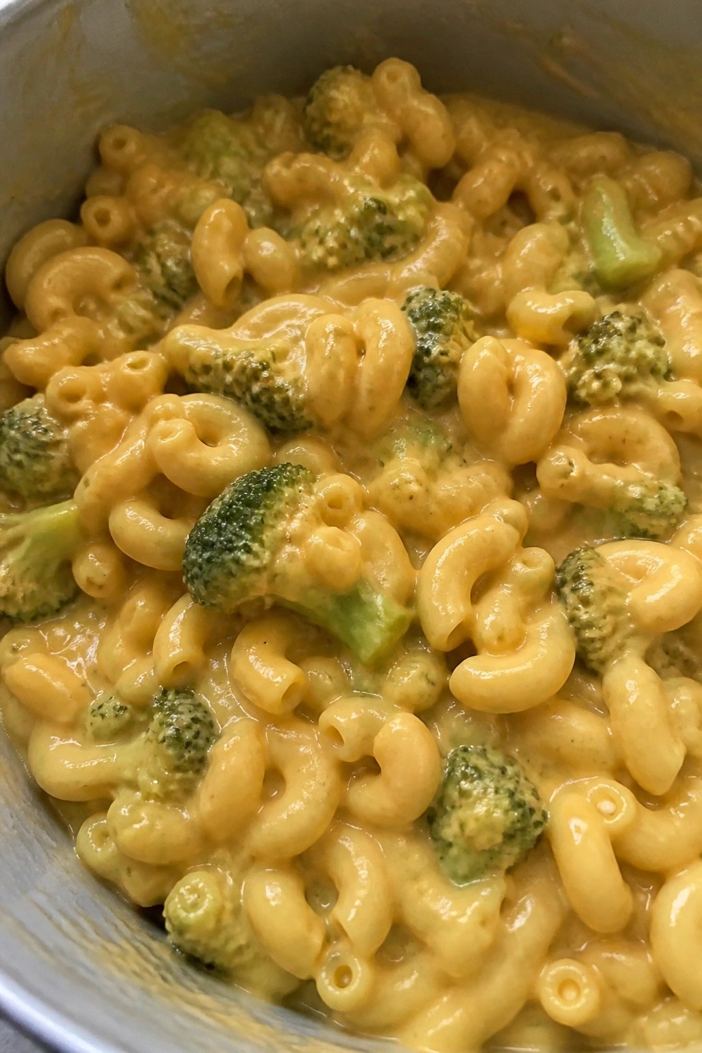 Creamy One-Pot Macaroni and Cheese with Broccoli Florets