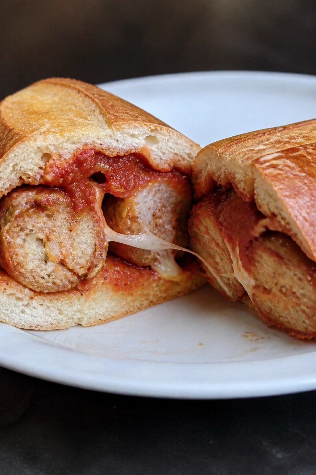 Turkey and Cheese Meatball Subs with Mild Marinara