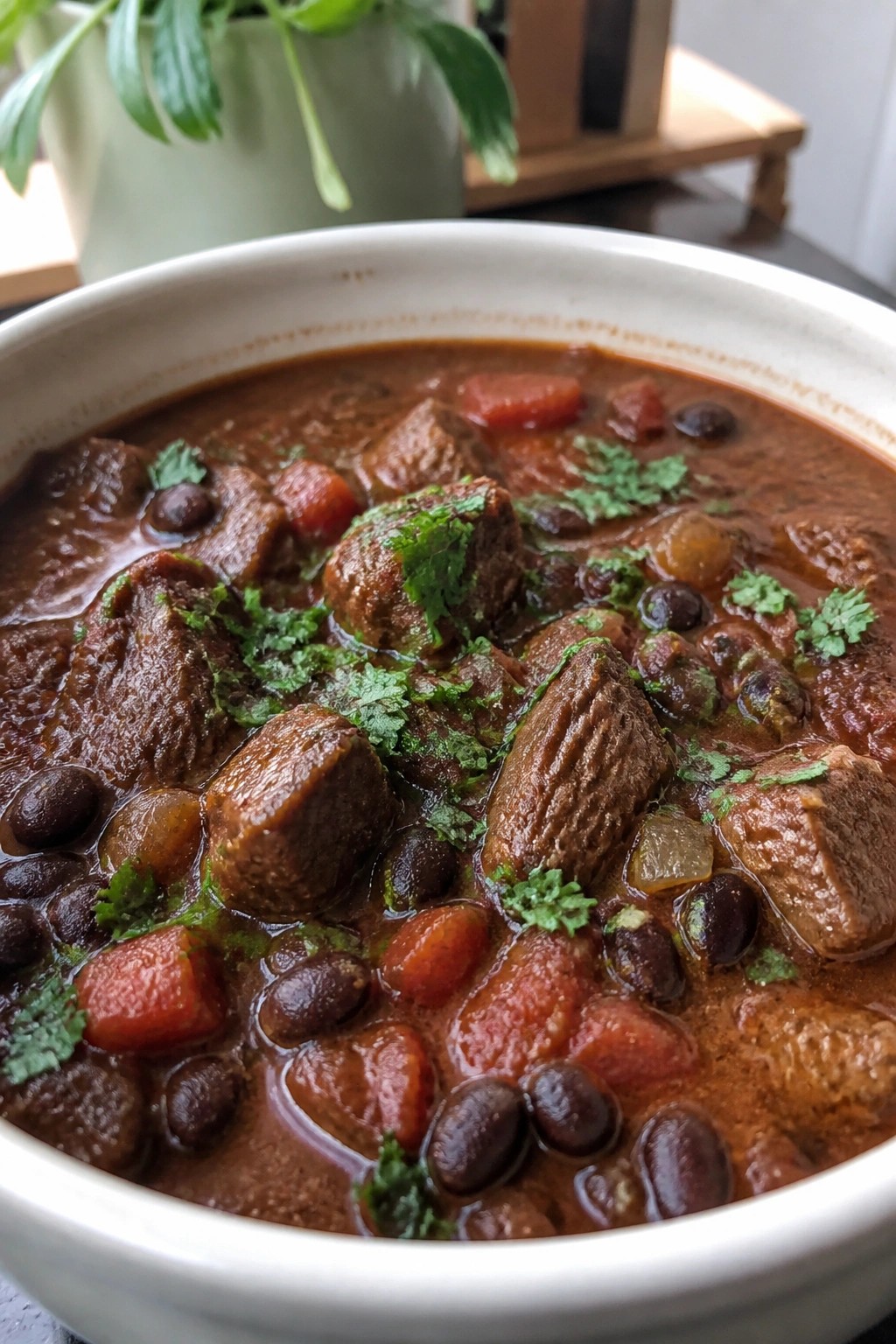 Smoky Chipotle Beef Stew with Black Beans