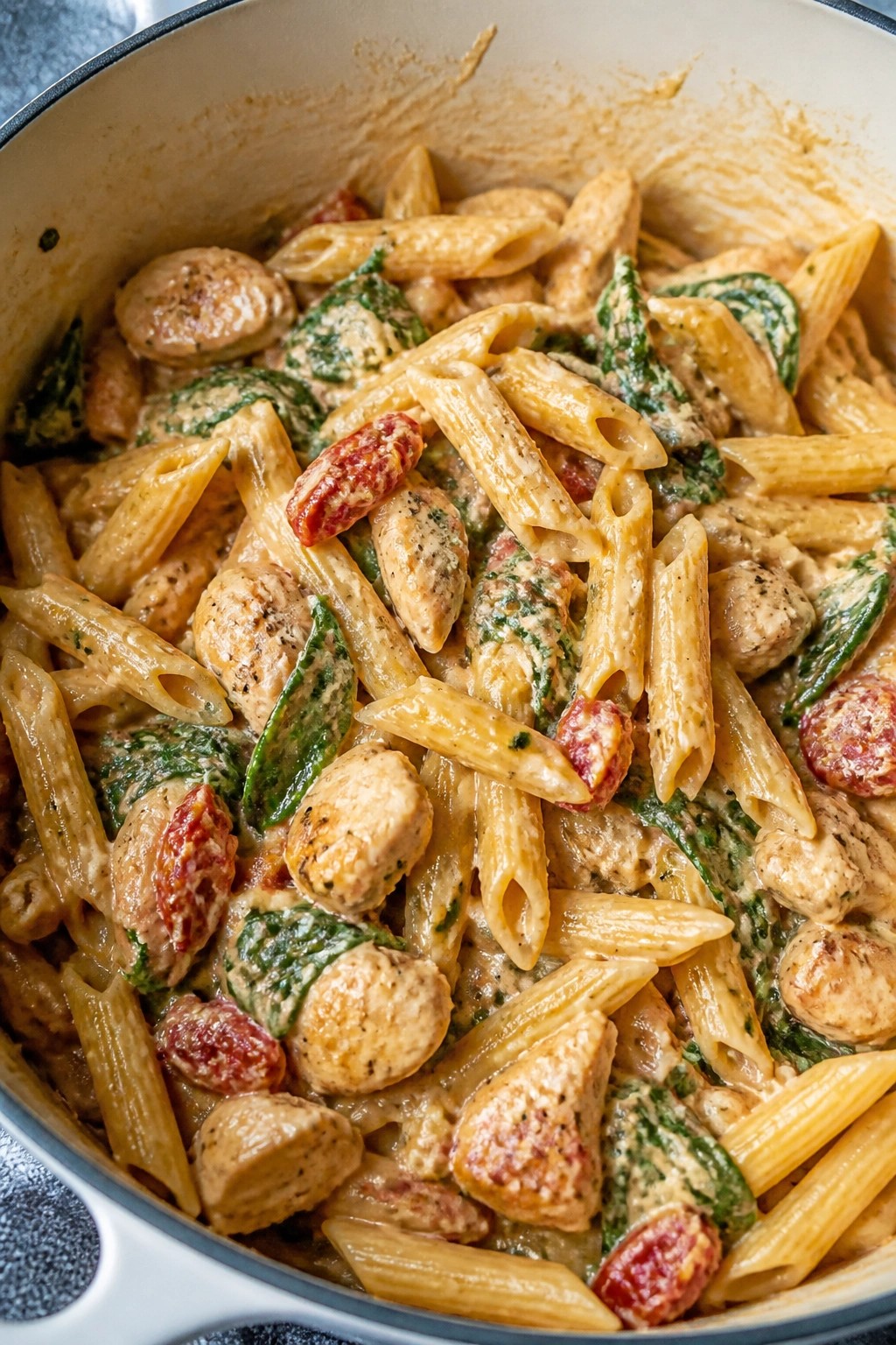 One-Pot Creamy Tuscan Chicken Pasta