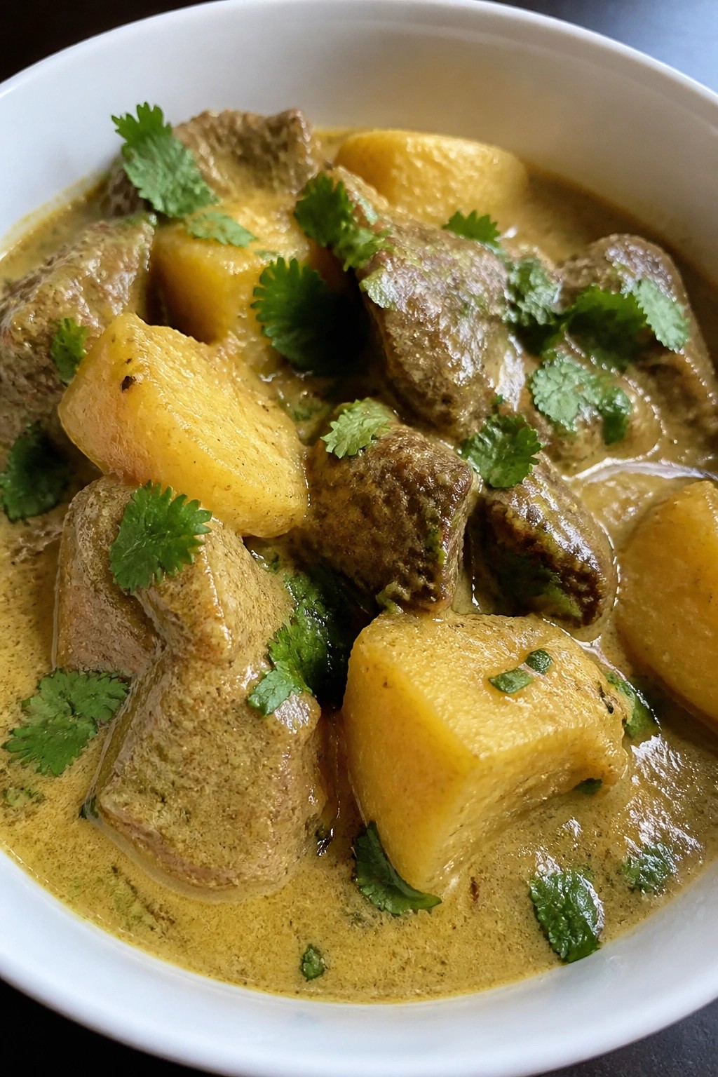 Curried Coconut Beef and Potato Stew