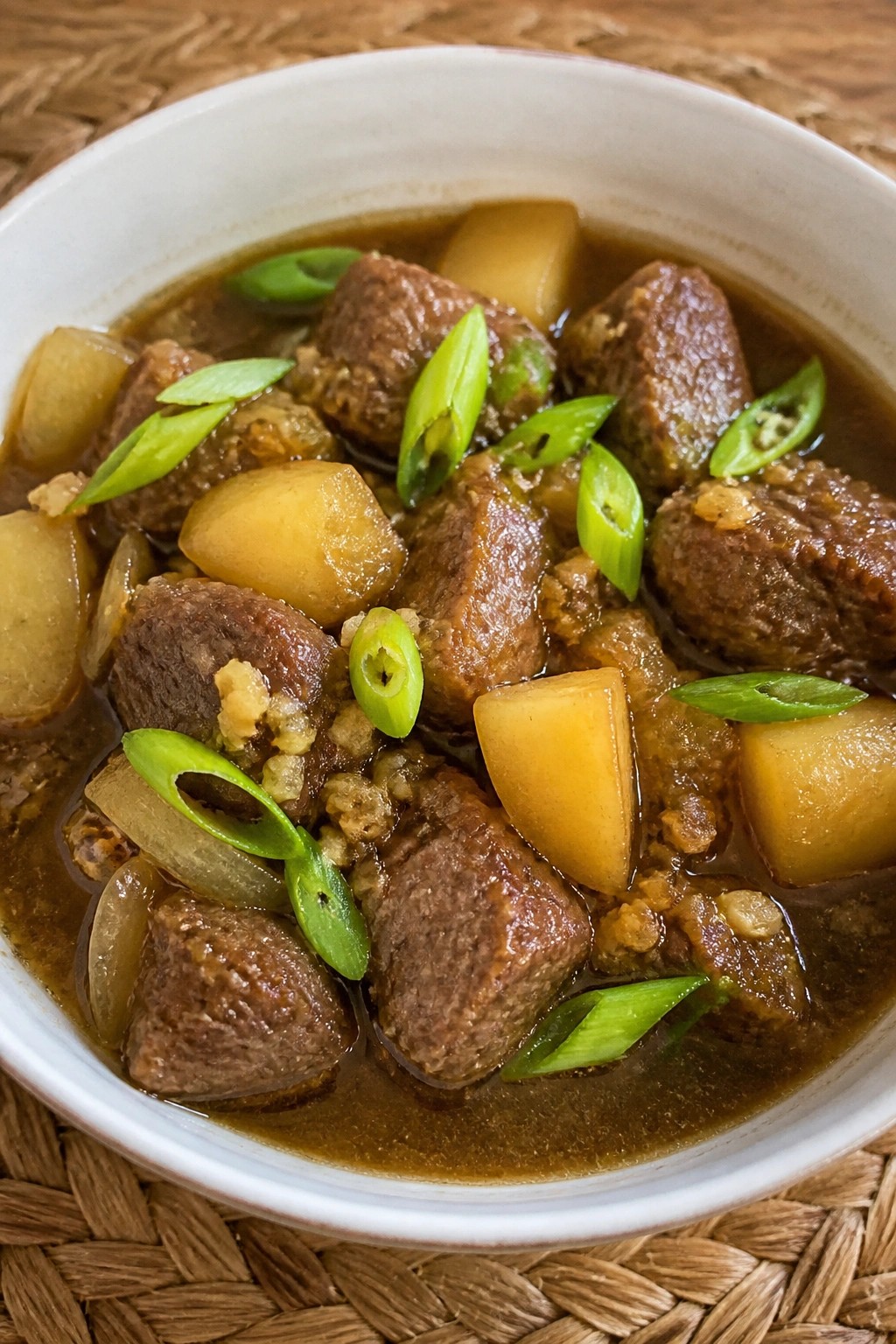 Ginger-Soy Asian Beef and Potato Stew