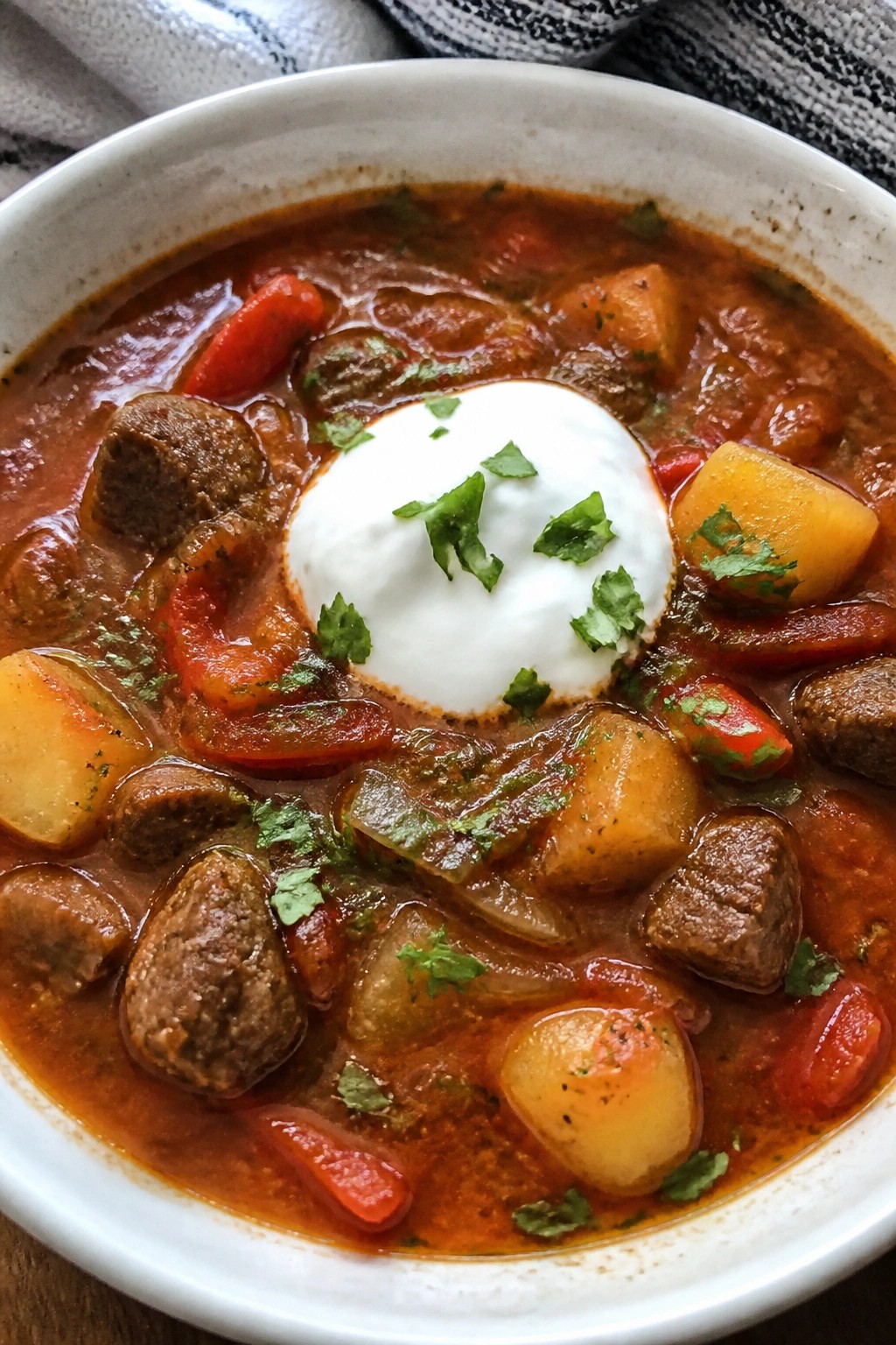 Hungarian Paprika Beef Potato Stew
