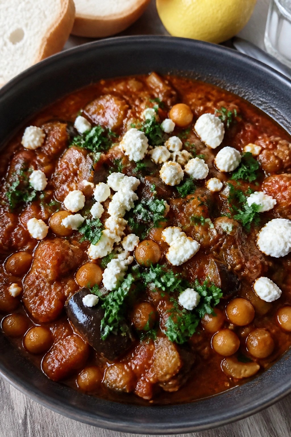 Mediterranean Eggplant and Chickpea Stew