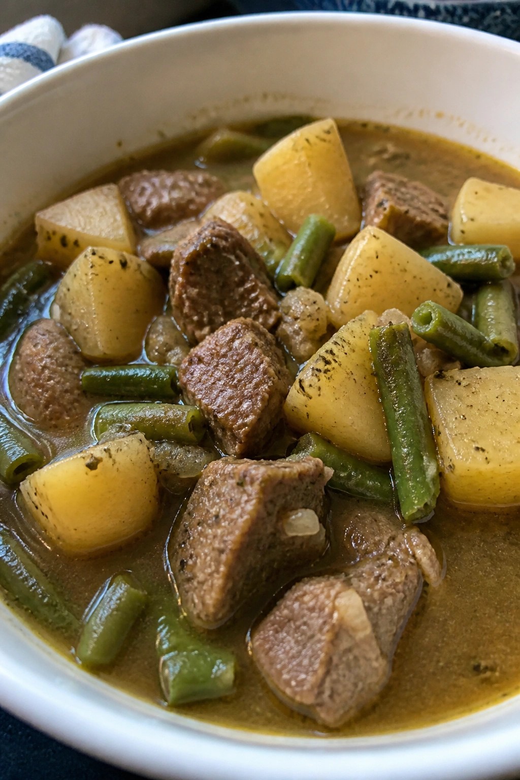 Cumin-Spiced Lamb Stew with Green Beans and Potatoes