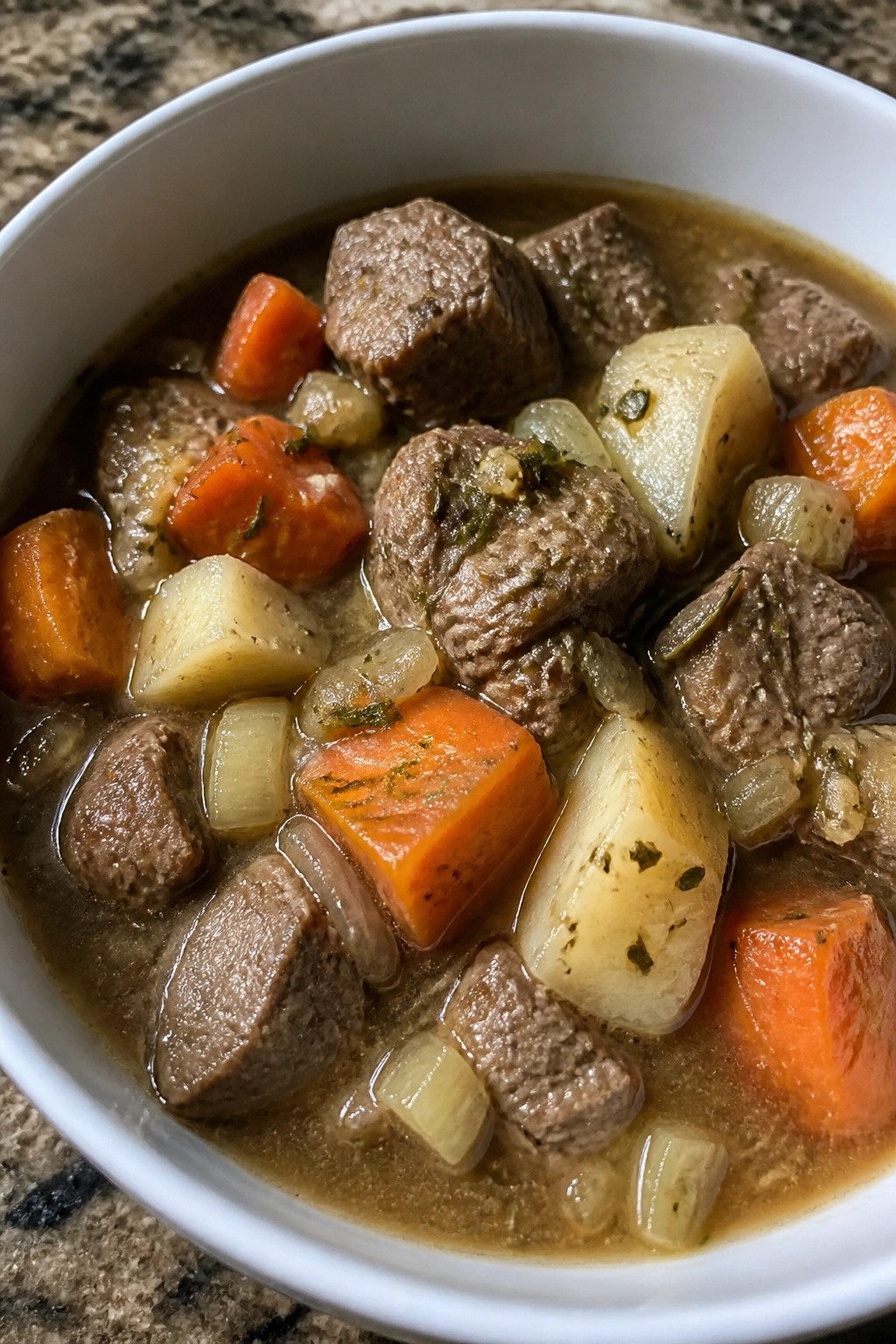 Rosemary Garlic Lamb Stew with Parsnips and Carrots