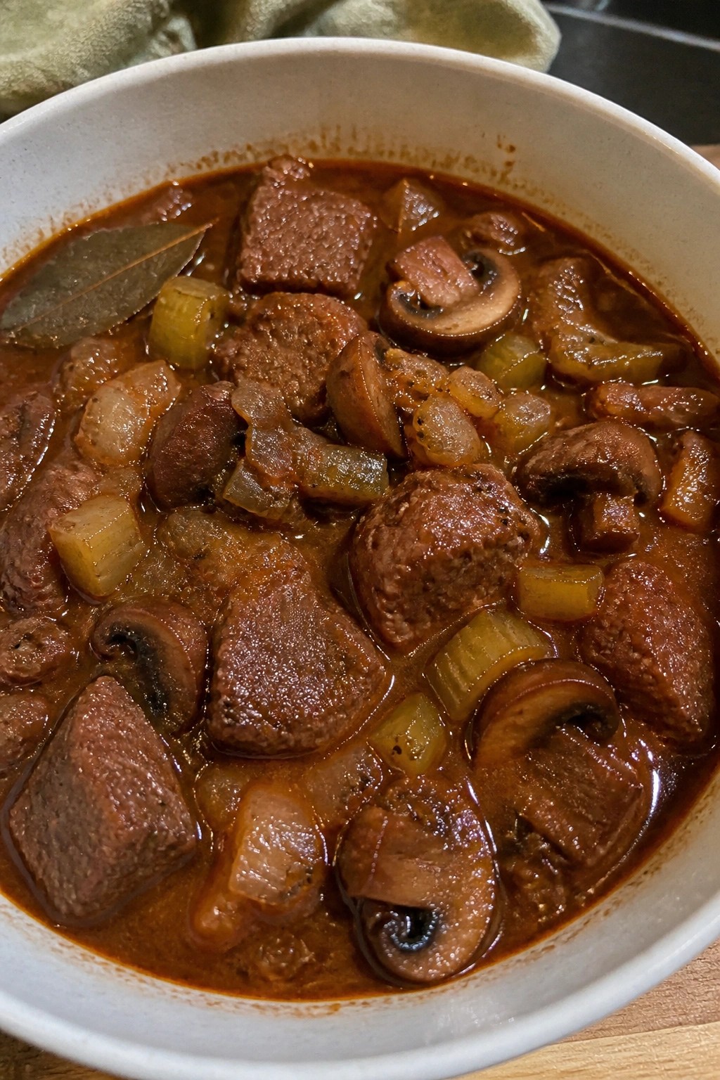 Beef and Mushroom Barley-Free Stew