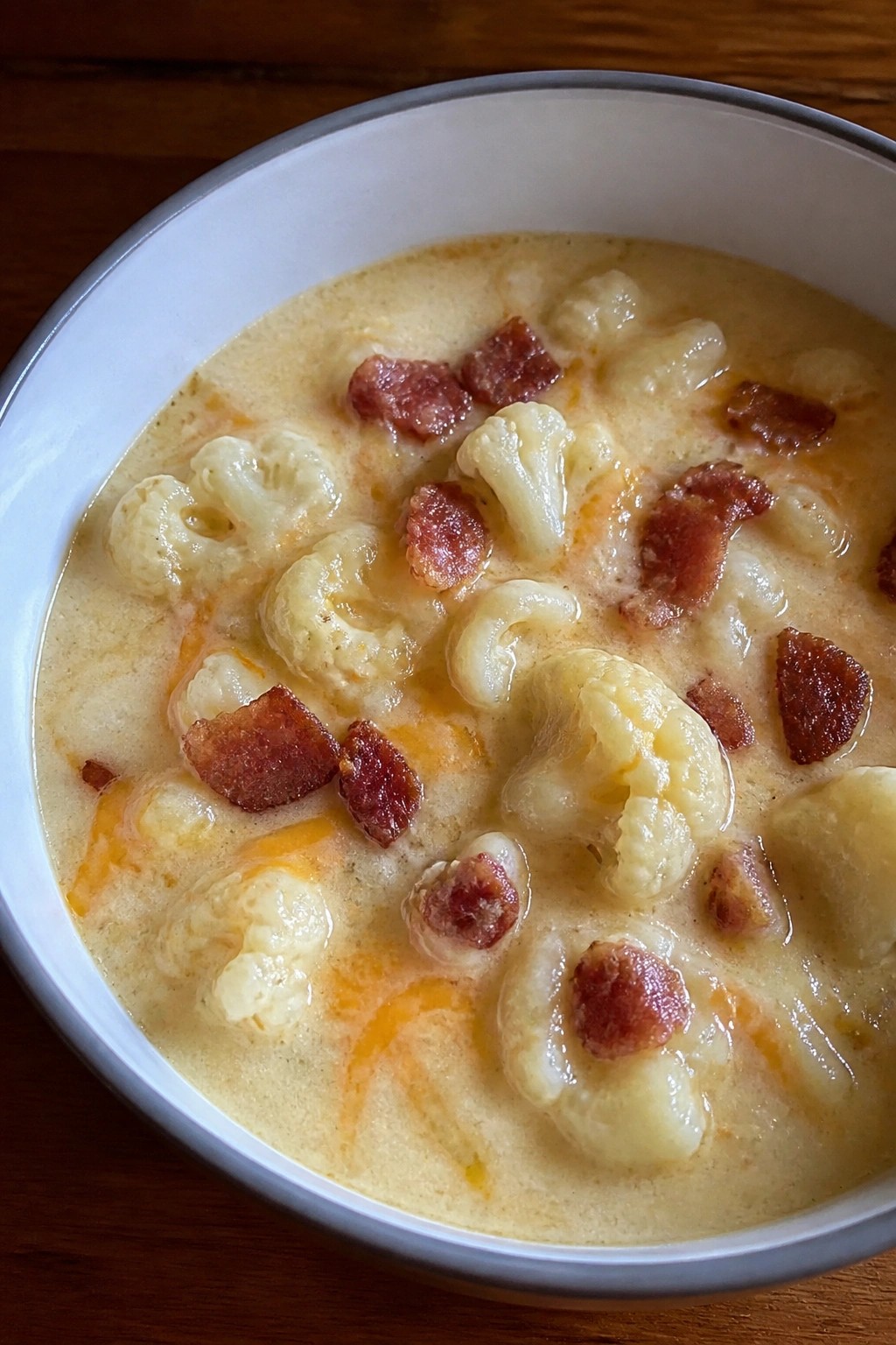 Cheesy Cauliflower Bacon Chowder