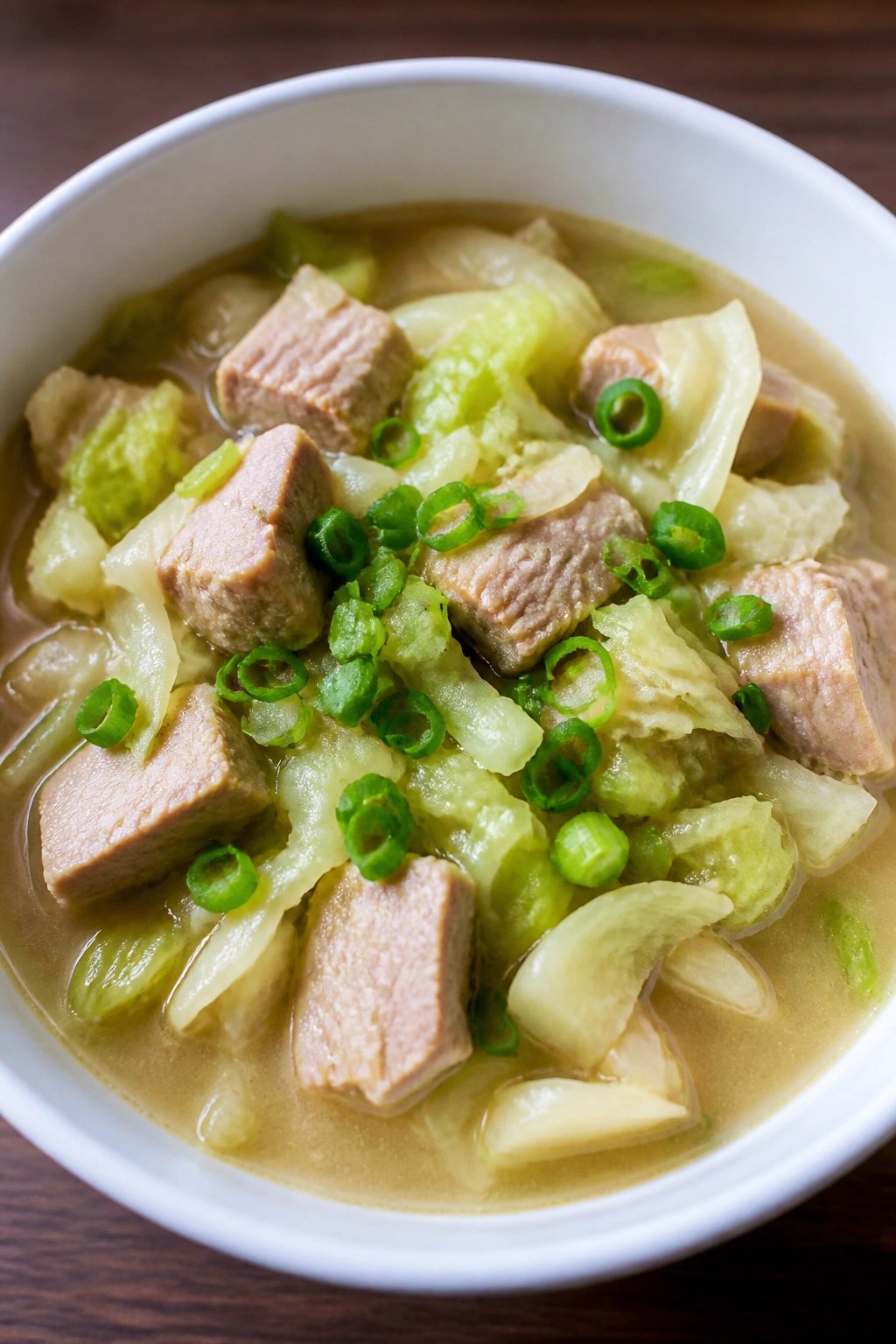 Ginger Pork and Cabbage Soup