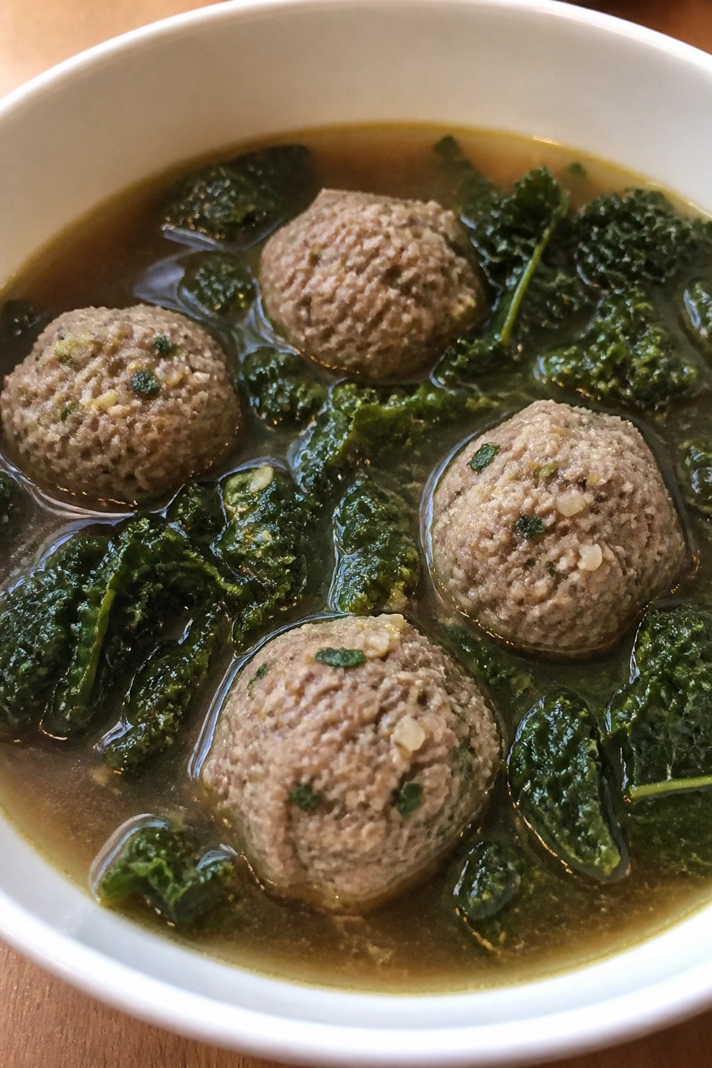 Italian Meatball and Kale Soup