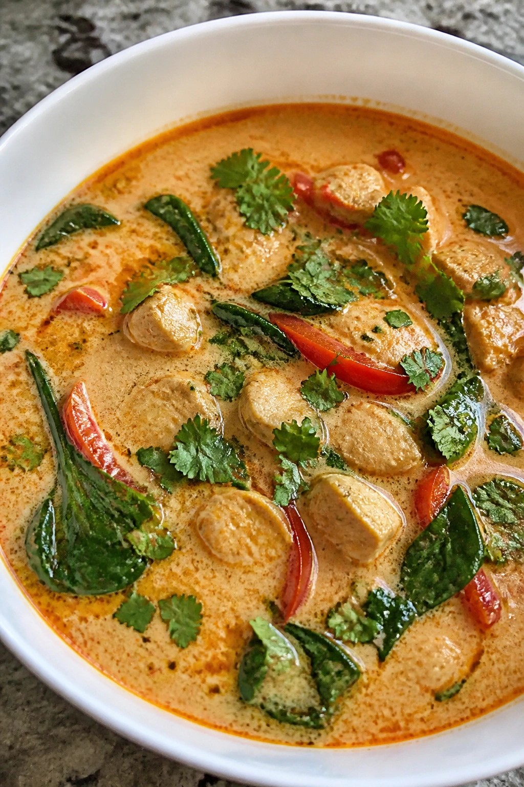 Thai Coconut Chicken Curry Soup