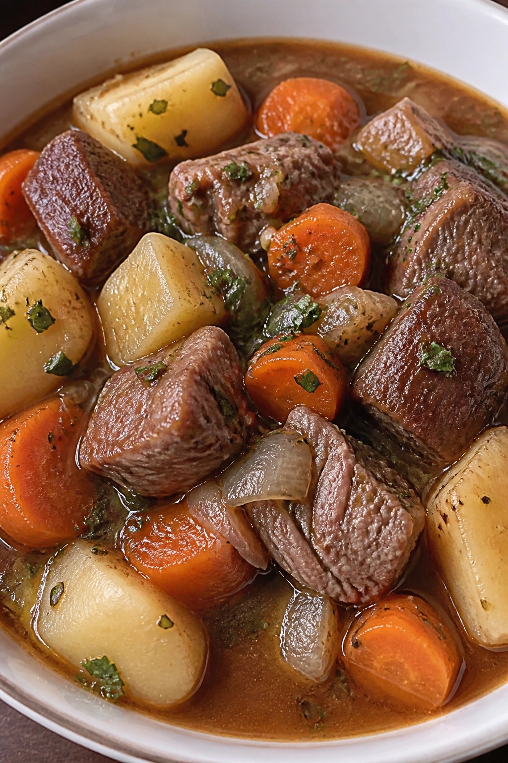 Beef and Lamb Mixed Irish Stew with Potatoes