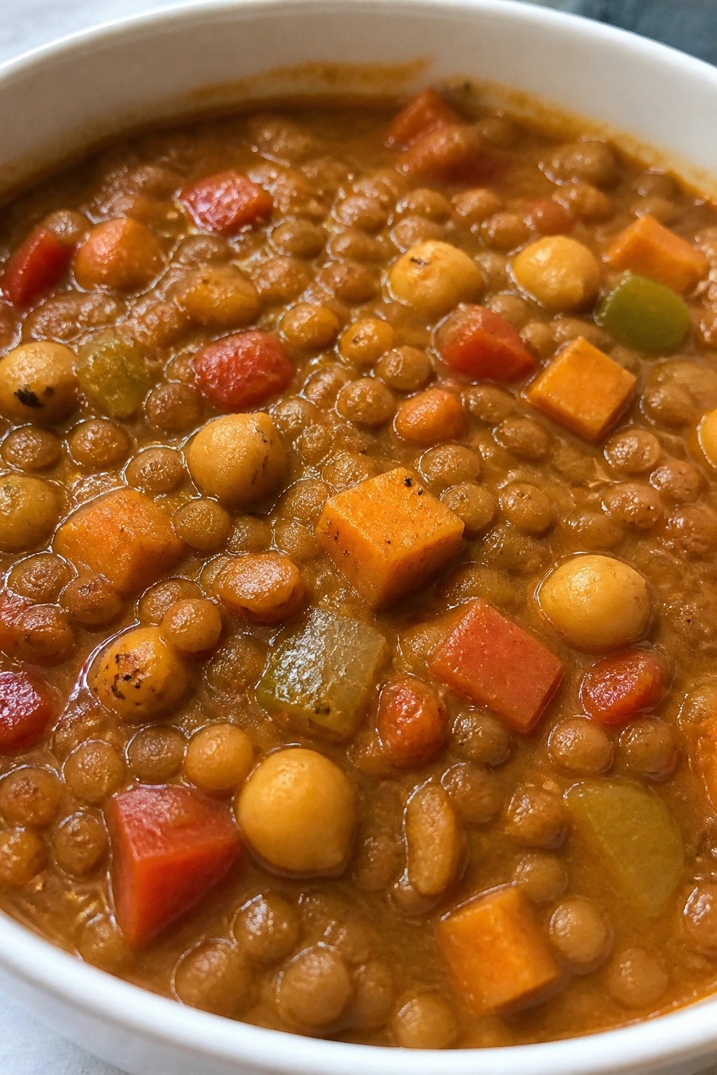 Moroccan Chickpea and Lentil Stew