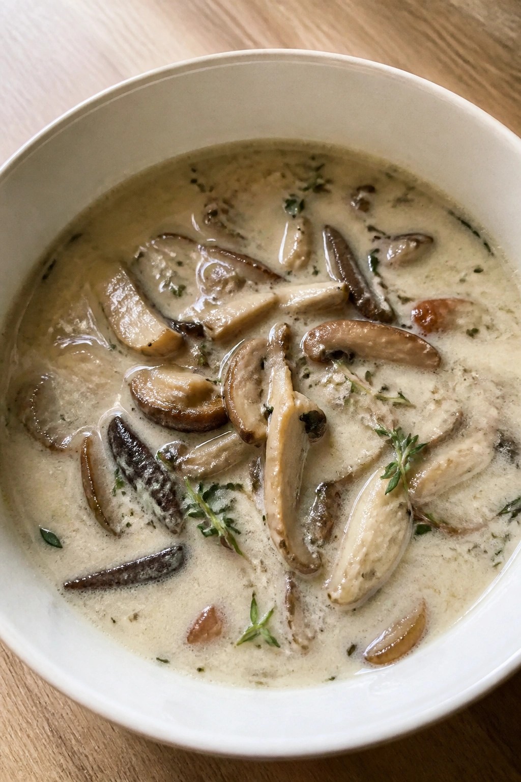 Wild Mushroom and Thyme Soup