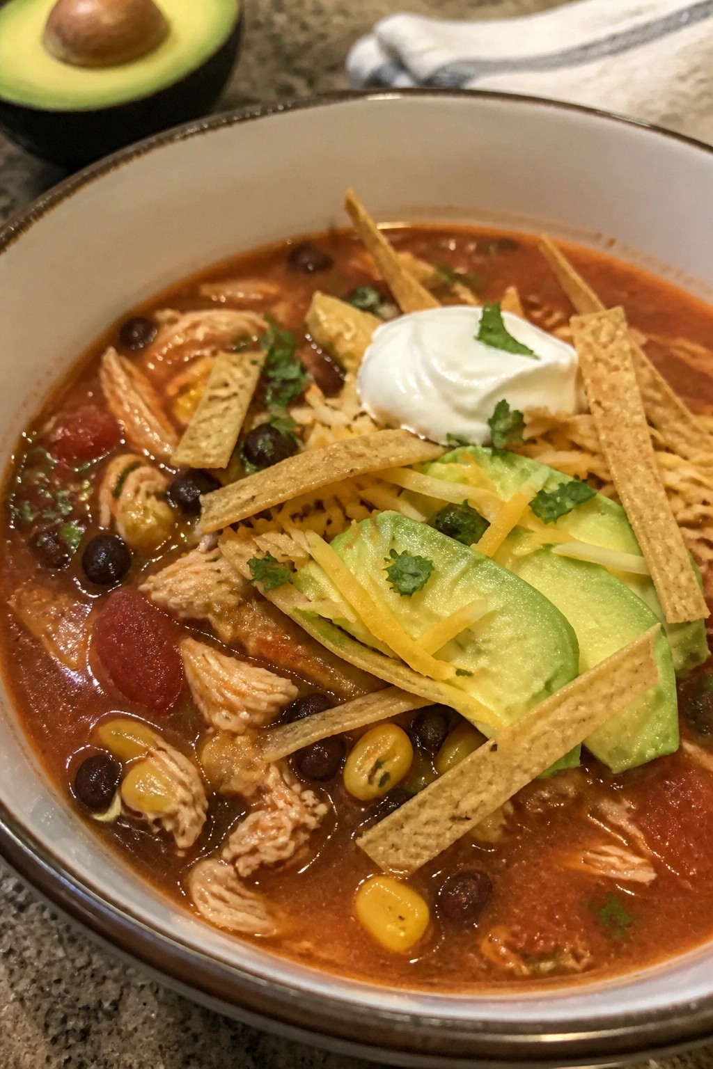 Spicy Mexican Chicken Tortilla Soup