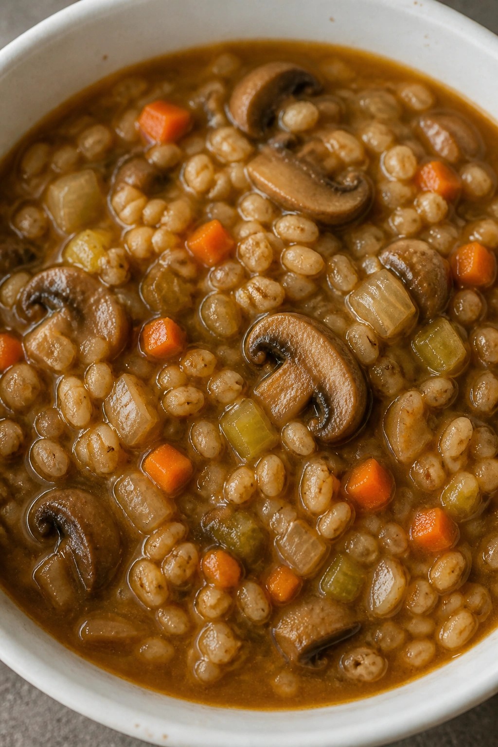 Smoky Mushroom and Barley Soup