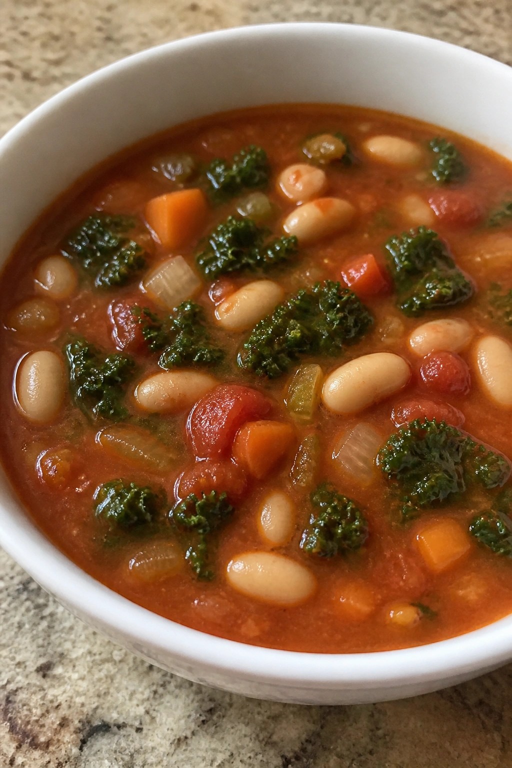 White Bean Kale Tomato Soup