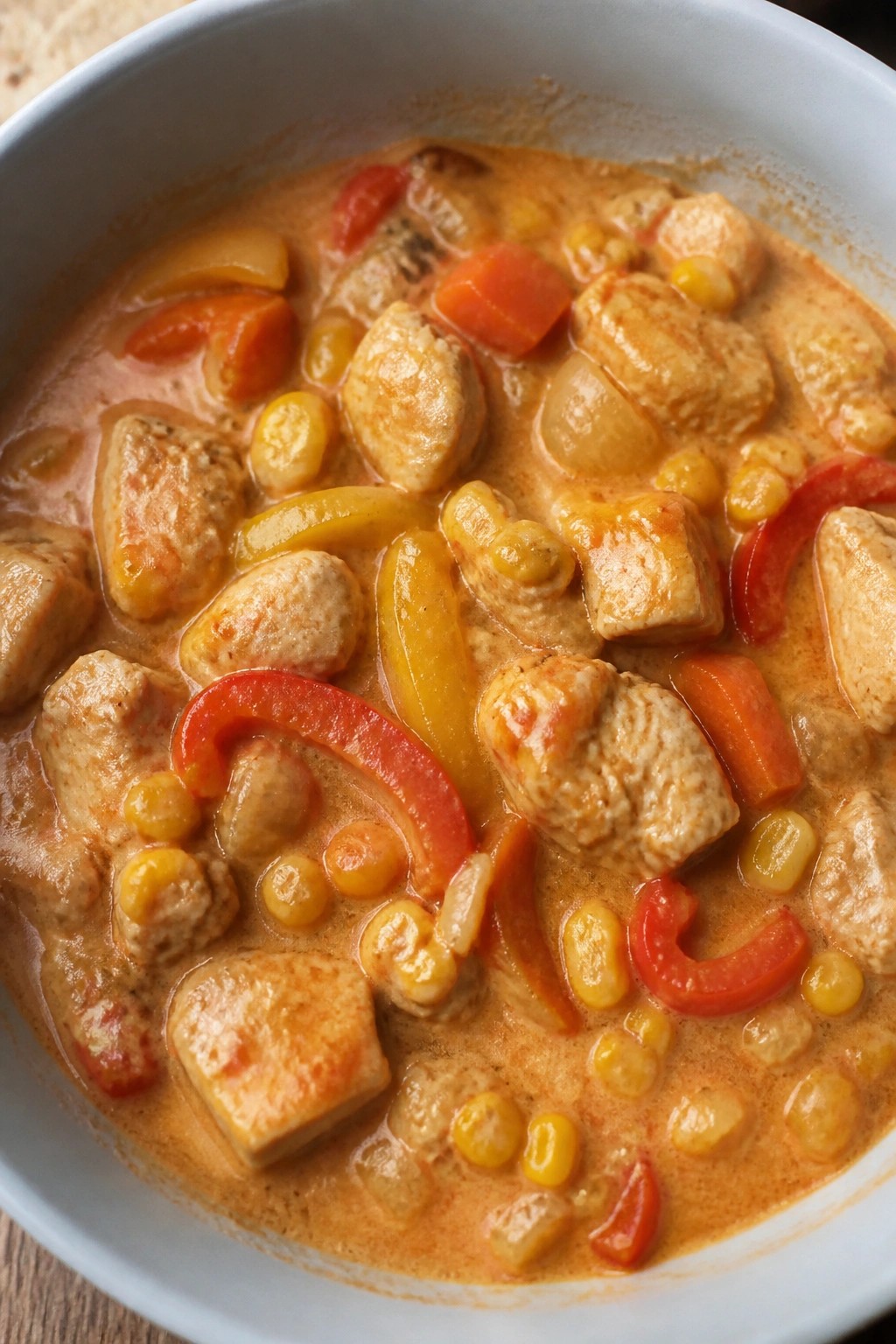 Smoky Paprika Chicken Stew with Bell Peppers and Corn