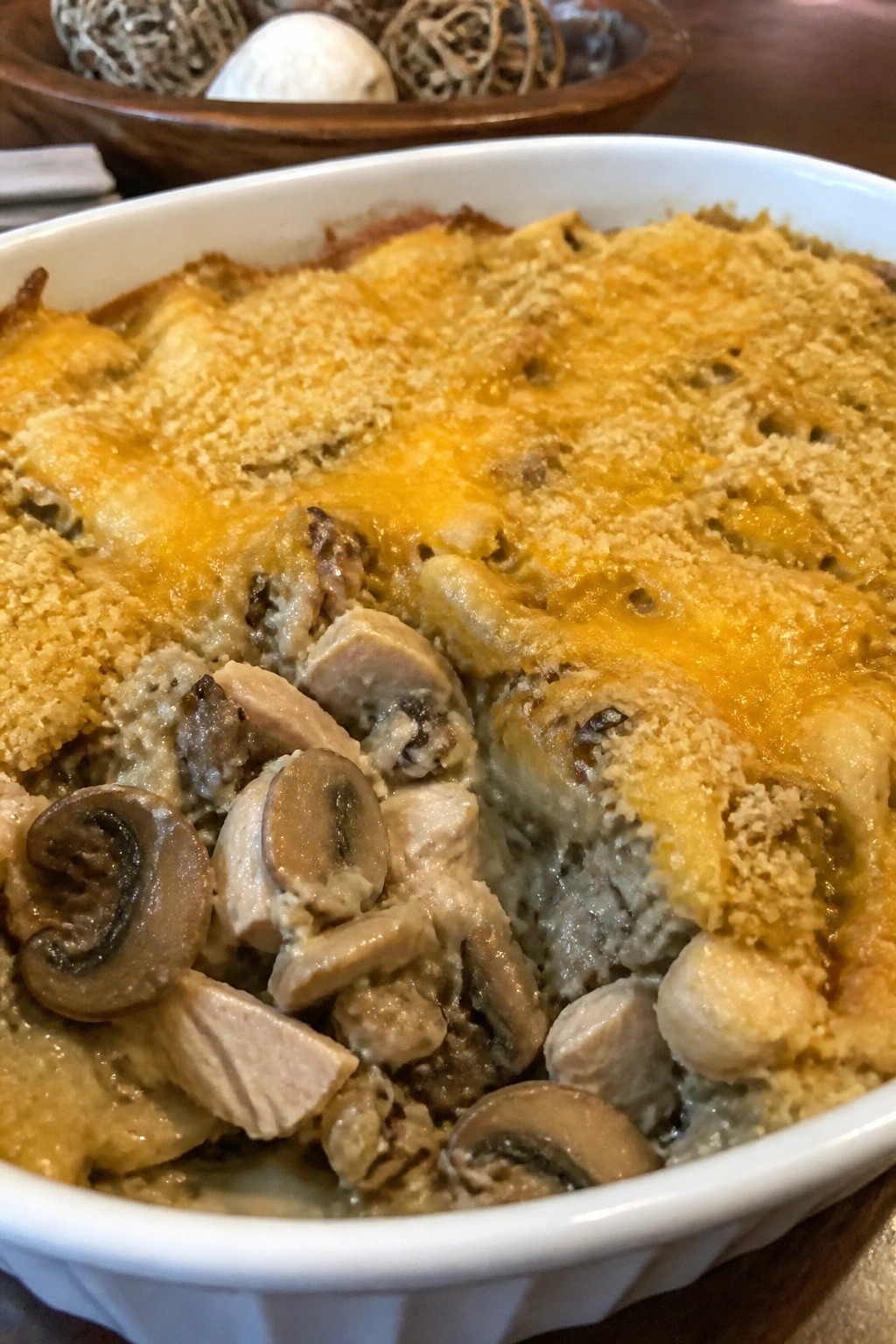 Turkey Wild Rice Casserole with Mushrooms