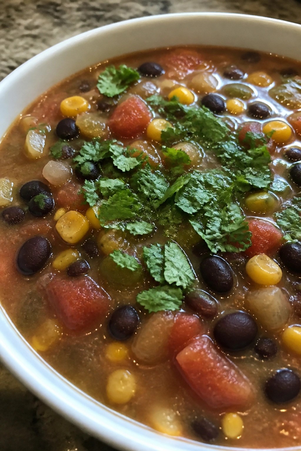 Mexican Black Bean and Corn Soup