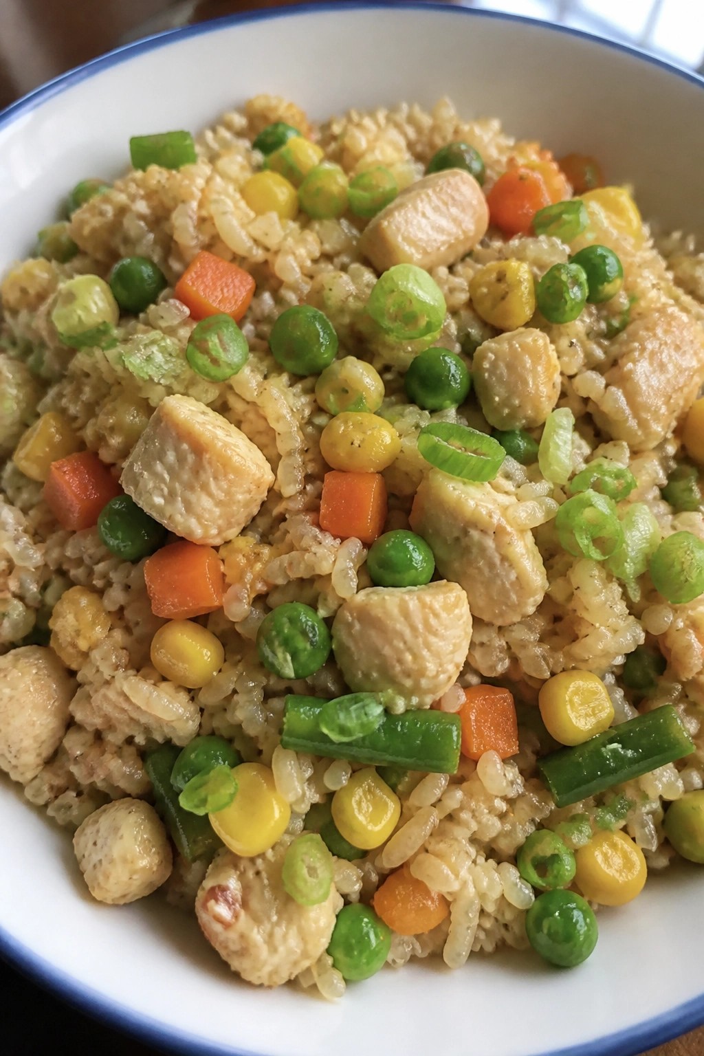 Easy Chicken Fried Rice with Mixed Vegetables