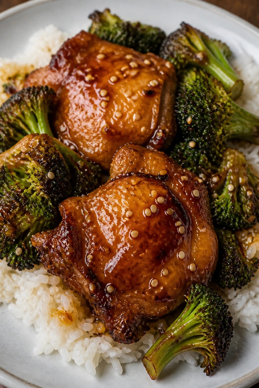 Sheet Pan Honey Garlic Chicken with Broccoli and Rice