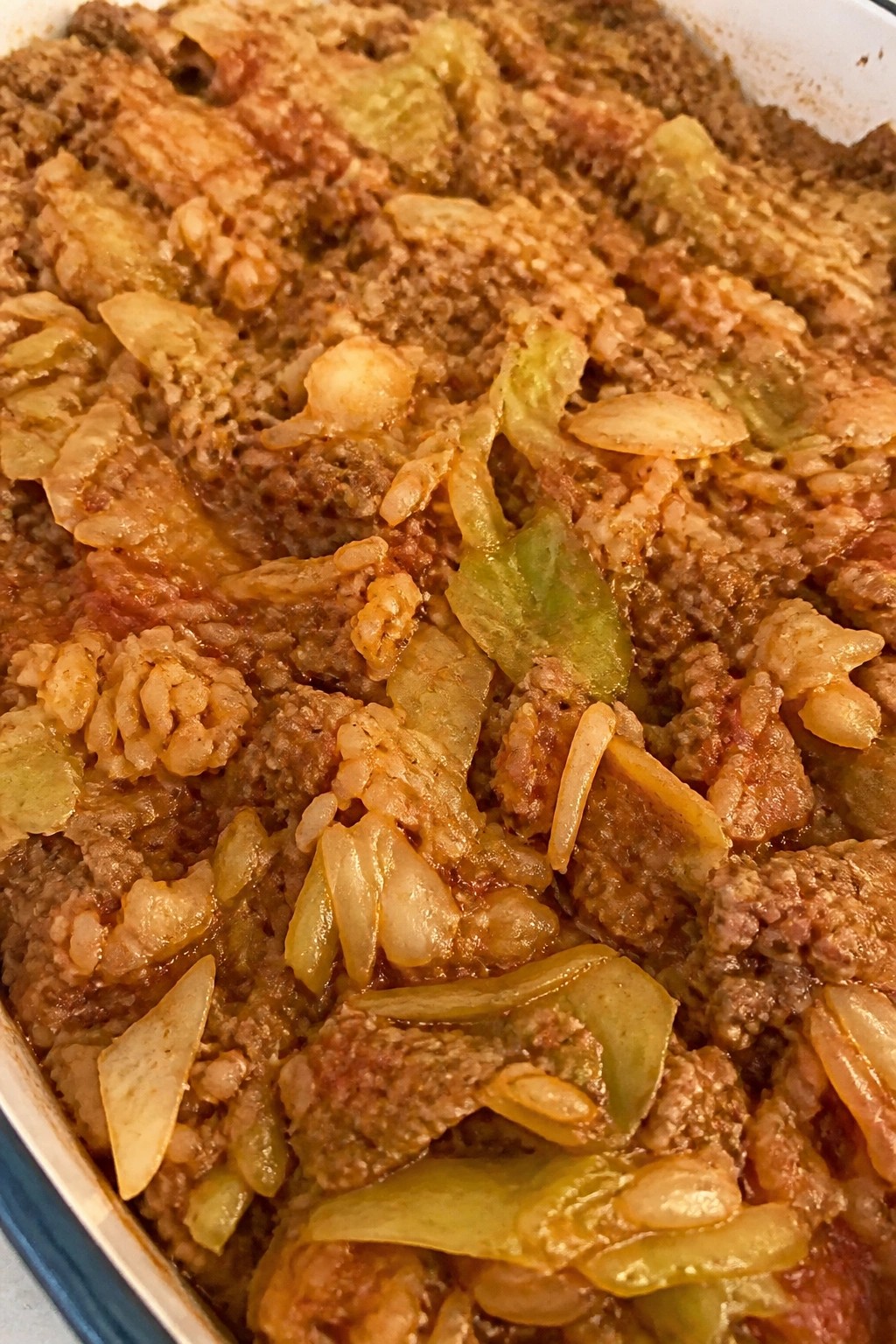 Baked Beef and Cabbage Roll Casserole