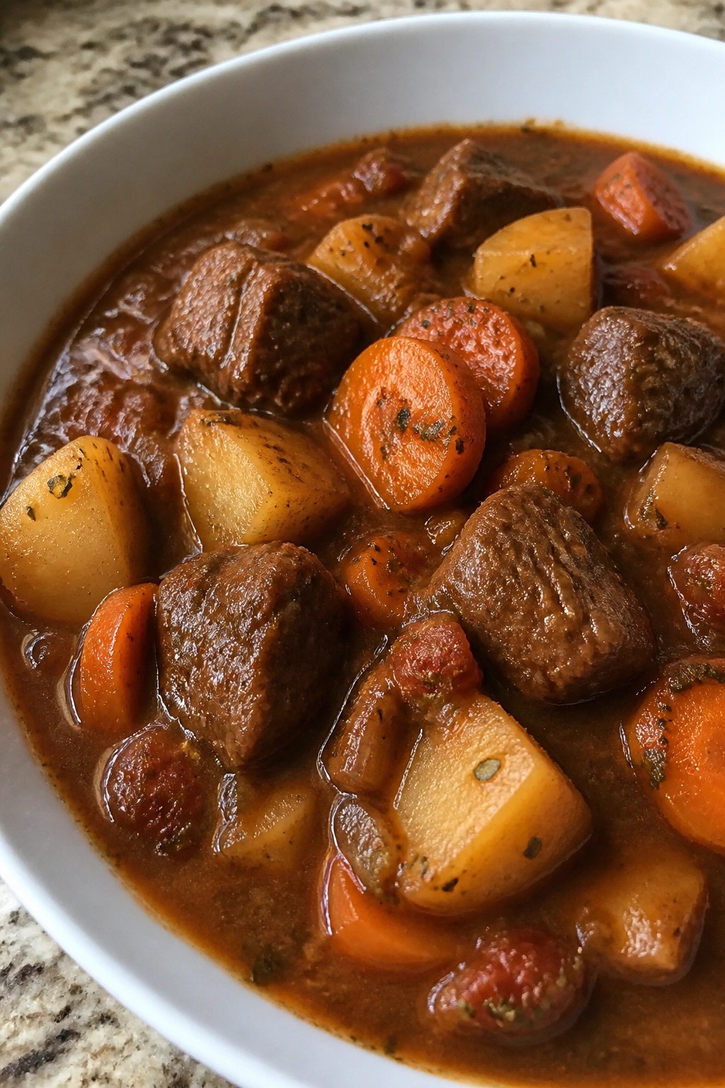 Italian Herb Beef Stew with Potatoes and Carrots