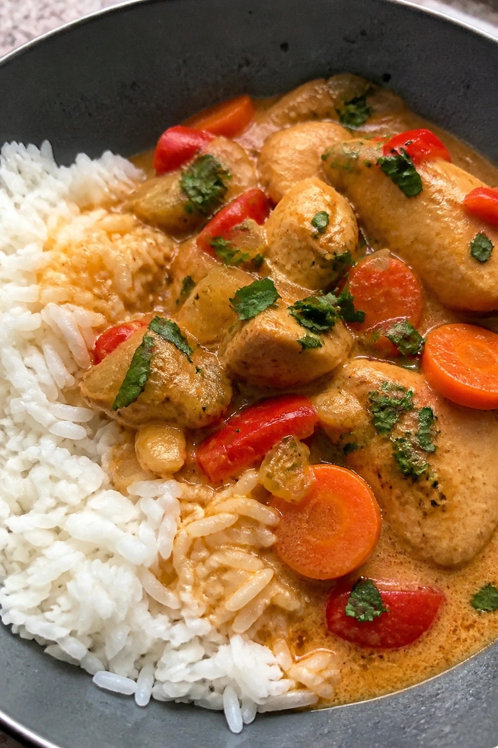 Thai Coconut Curry Chicken with Jasmine Rice