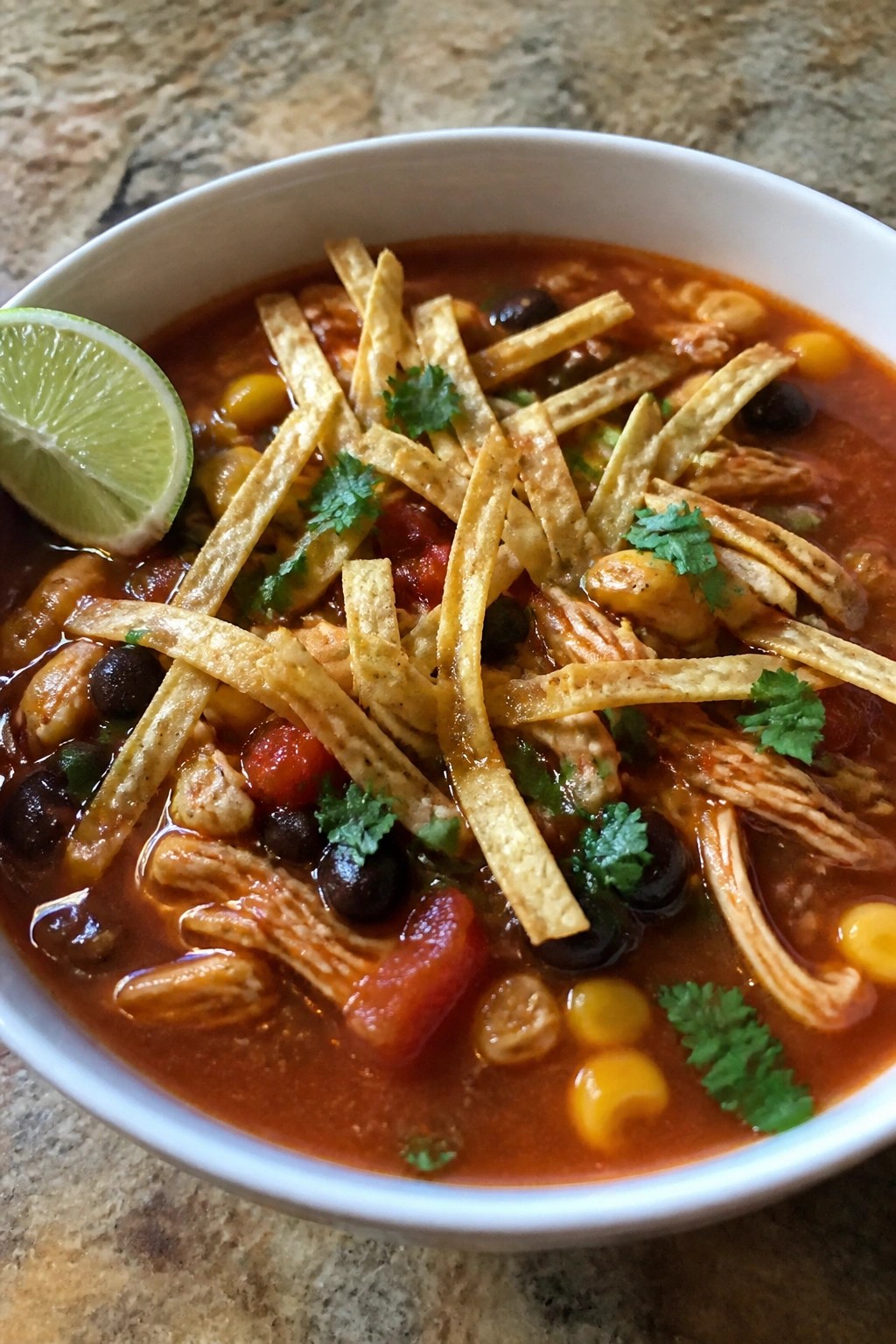 Spicy Mexican Chicken Tortilla Soup
