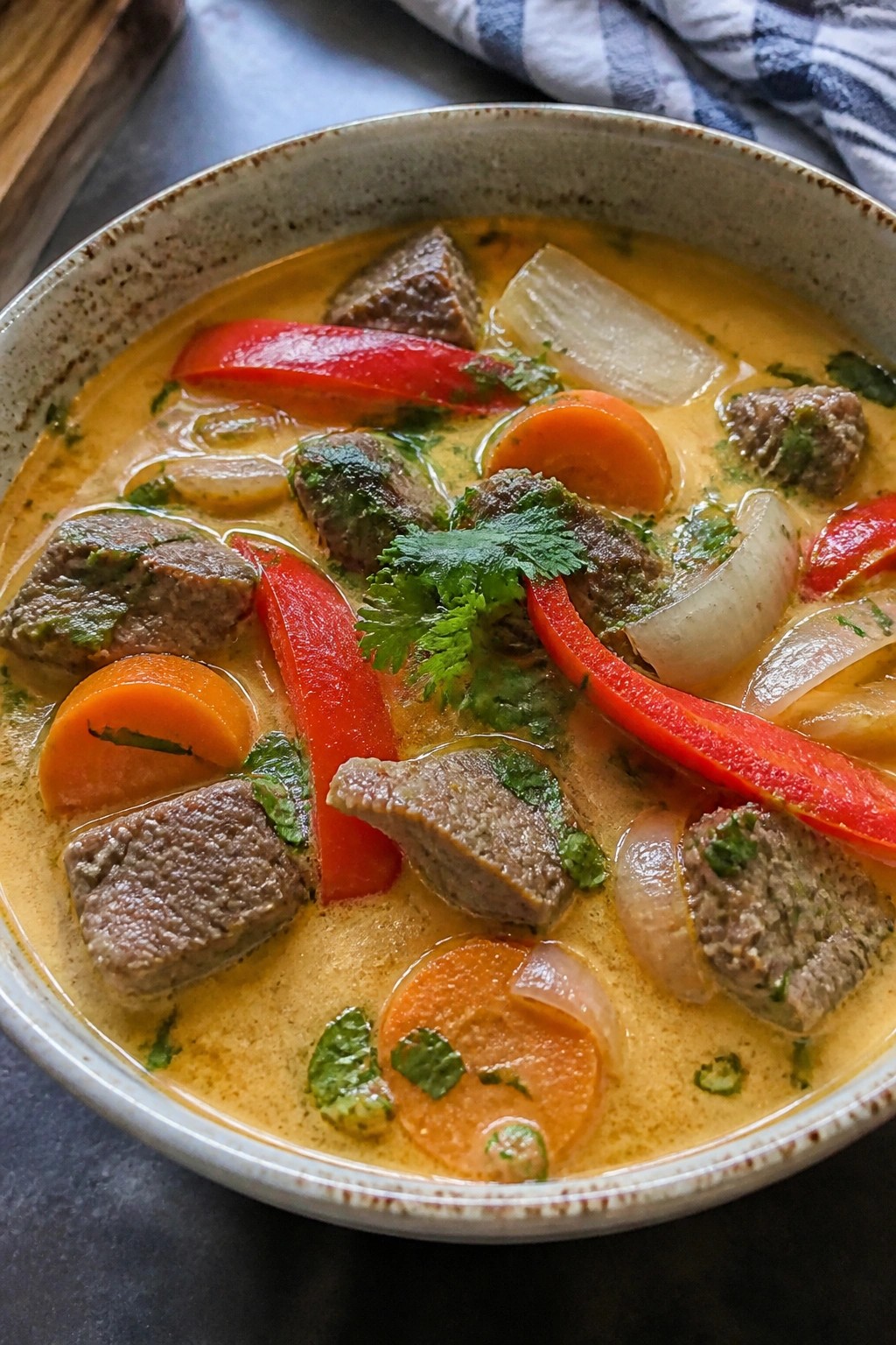 Thai Coconut Curry Beef Soup