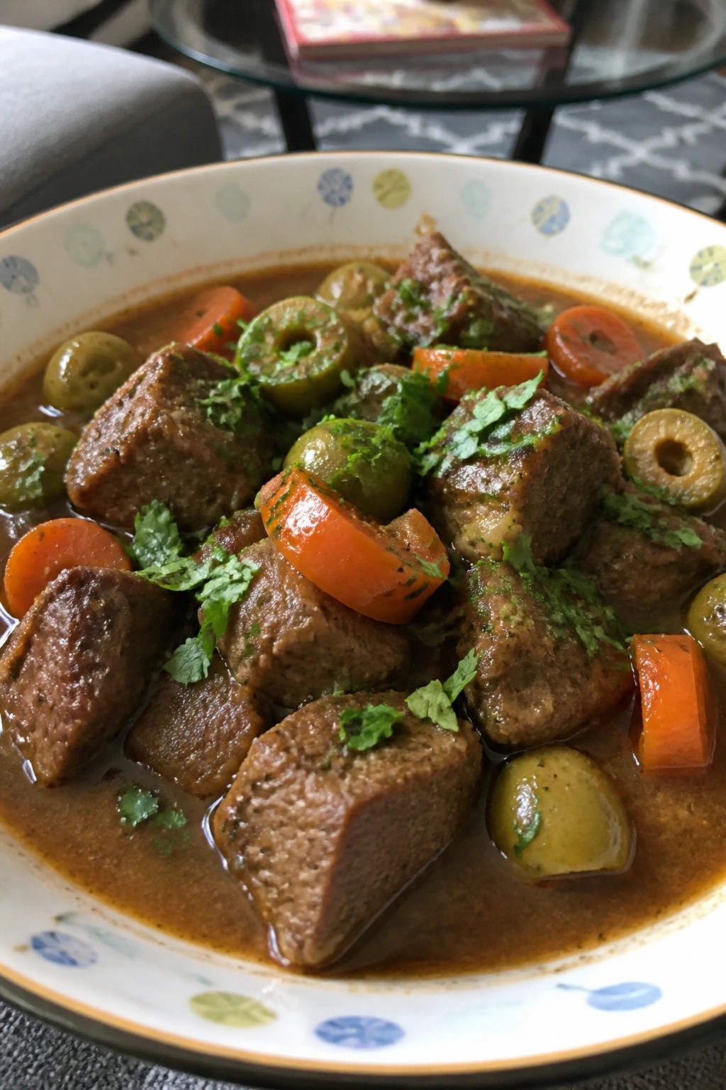Moroccan Spiced Beef Stew with Cinnamon