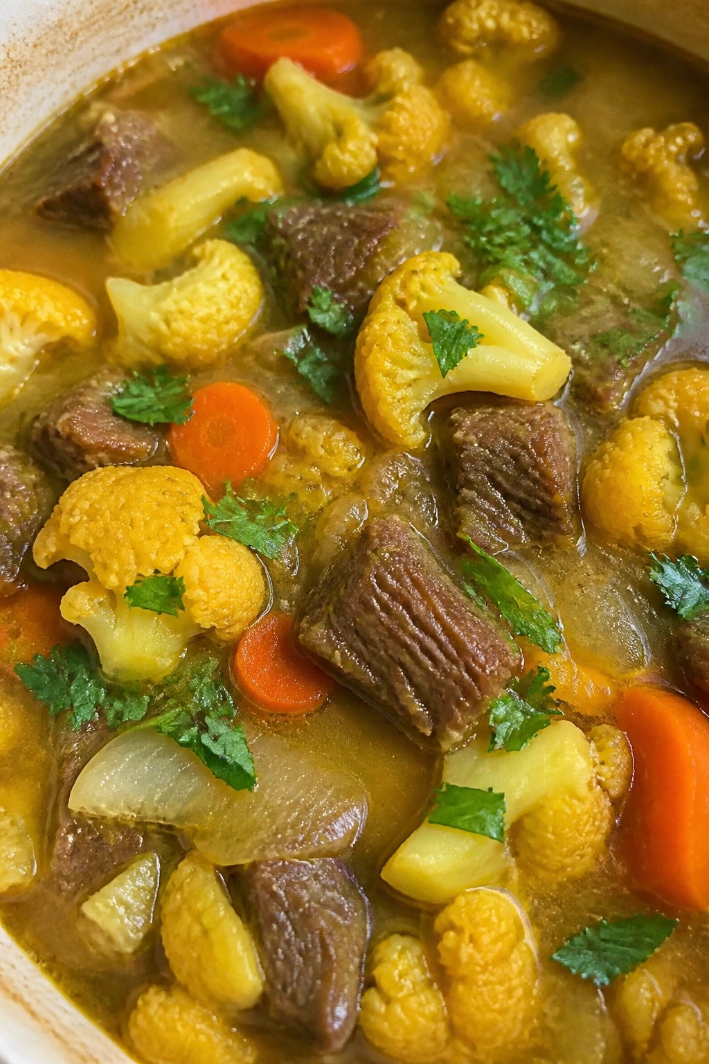 Turmeric Cauliflower Beef Stew