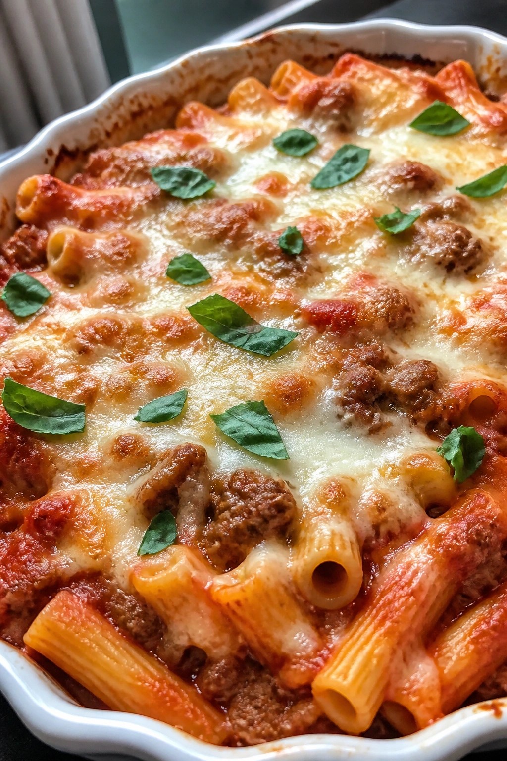 Cheesy Baked Ziti with Italian Sausage