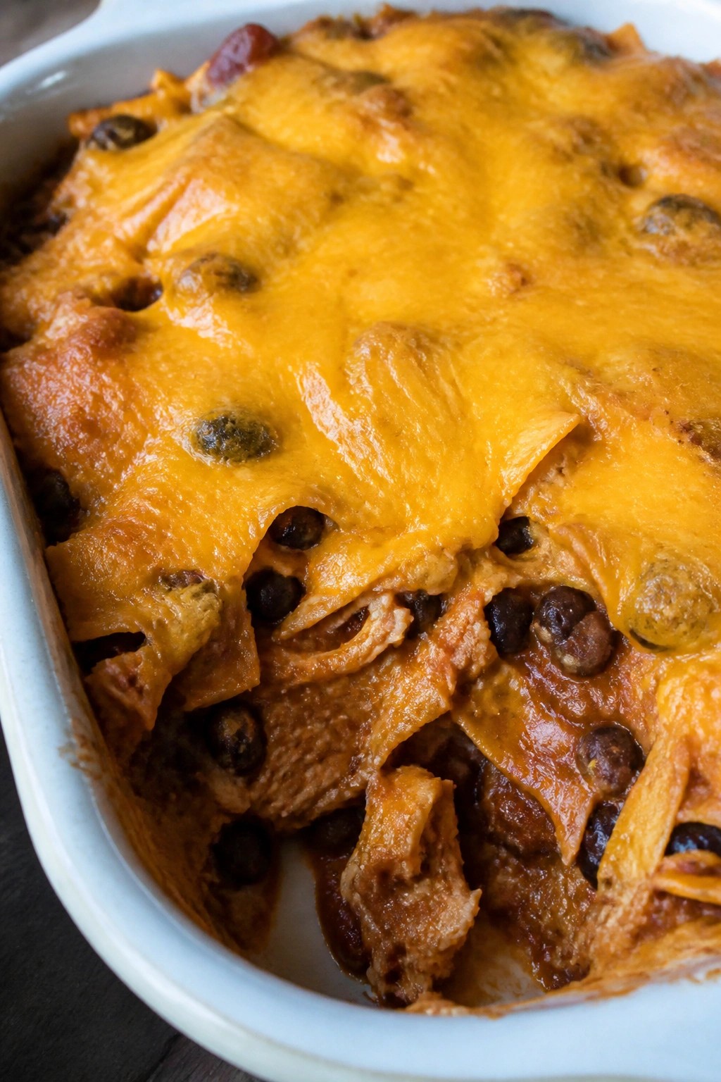 Cheesy Chicken Enchilada Casserole