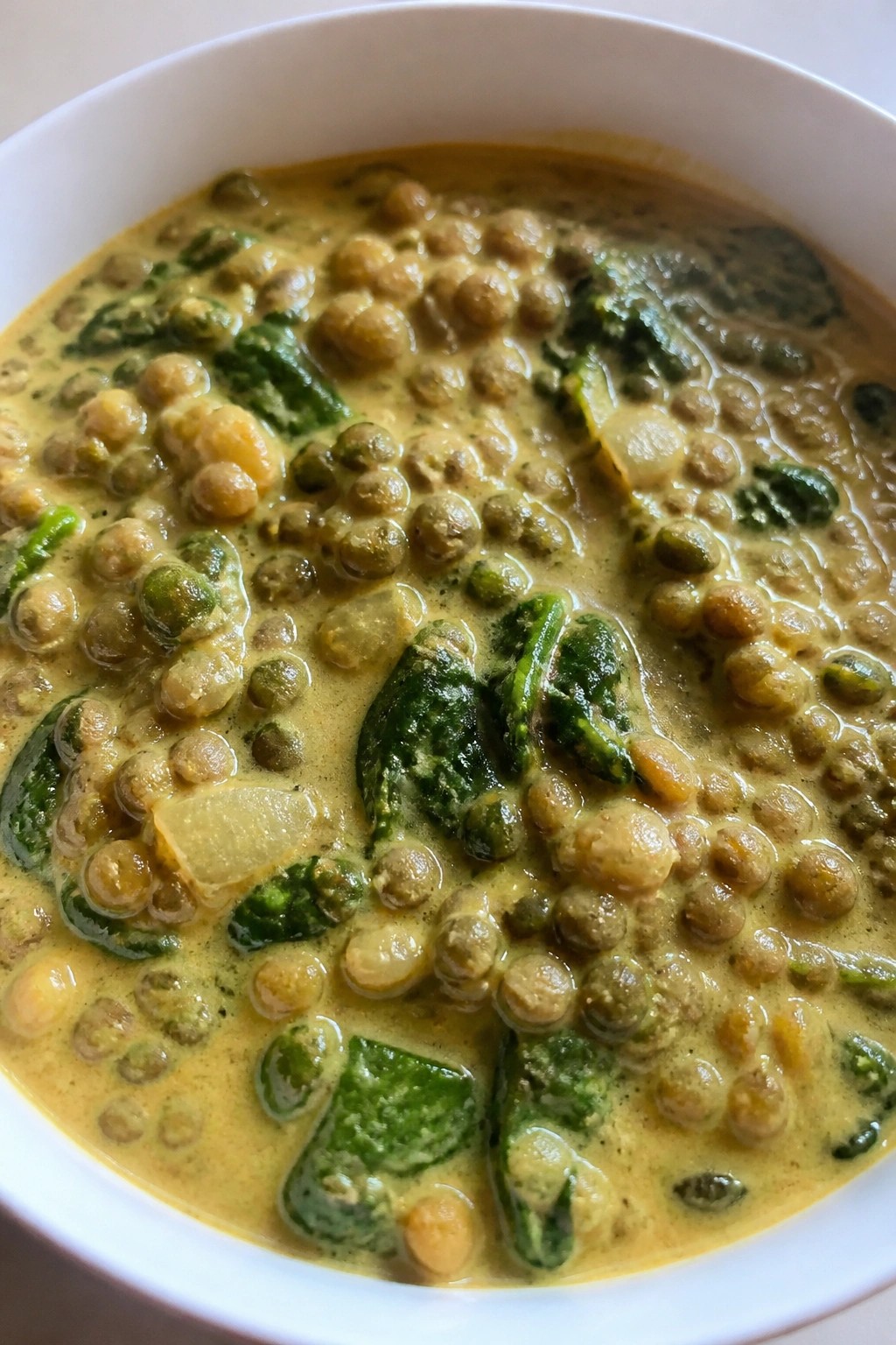 Curried Coconut Lentil and Spinach Stew