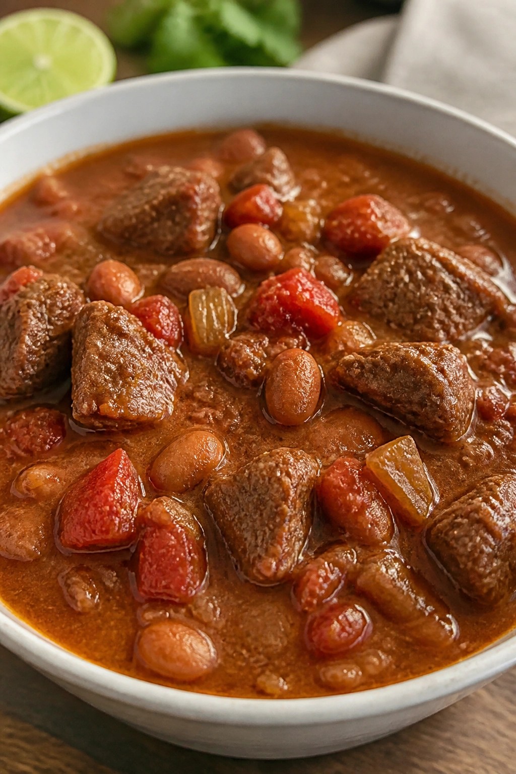 Mexican Chipotle Beef and Pinto Bean Stew