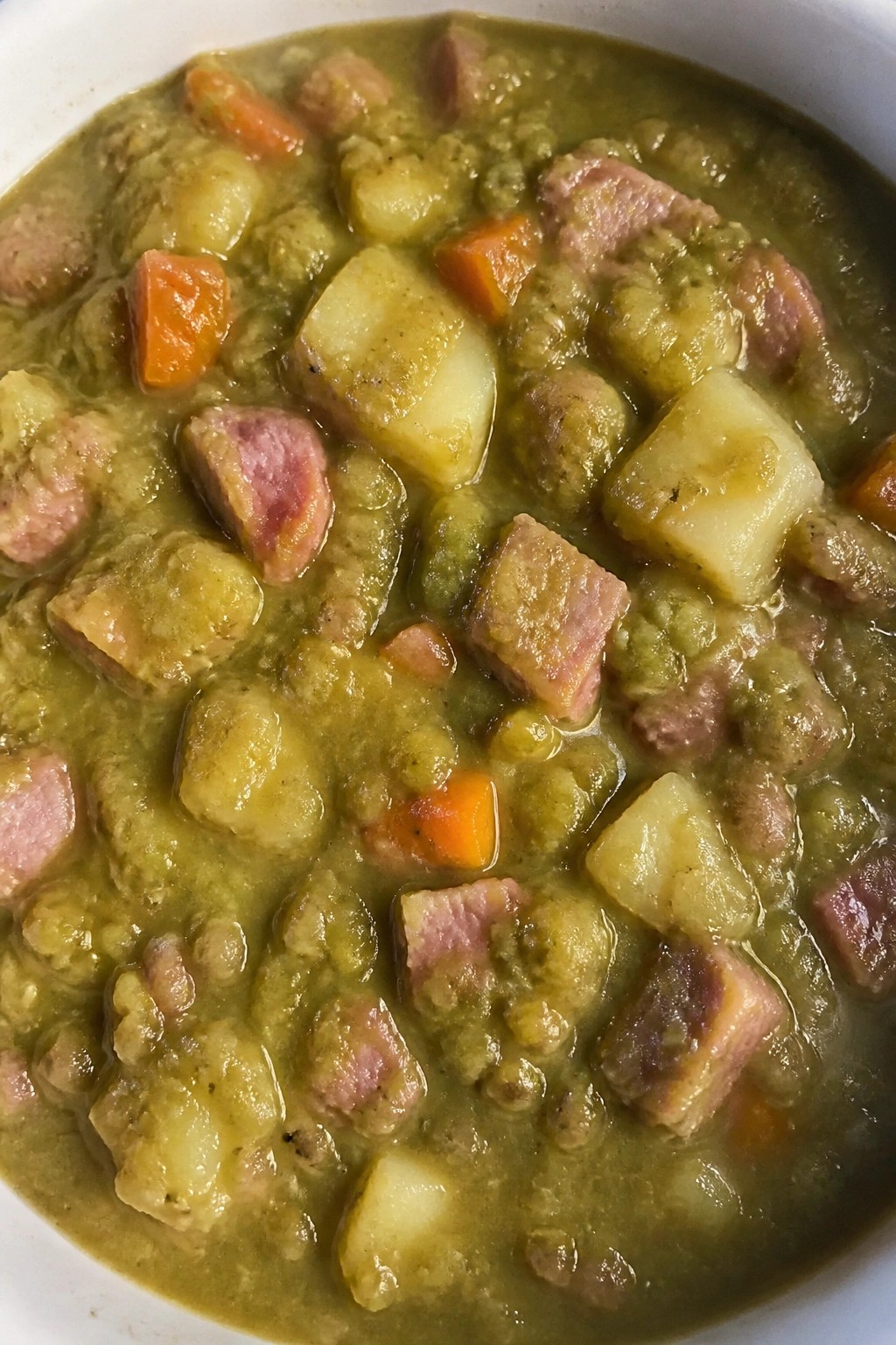 Rustic Split Pea Ham and Potato Stew