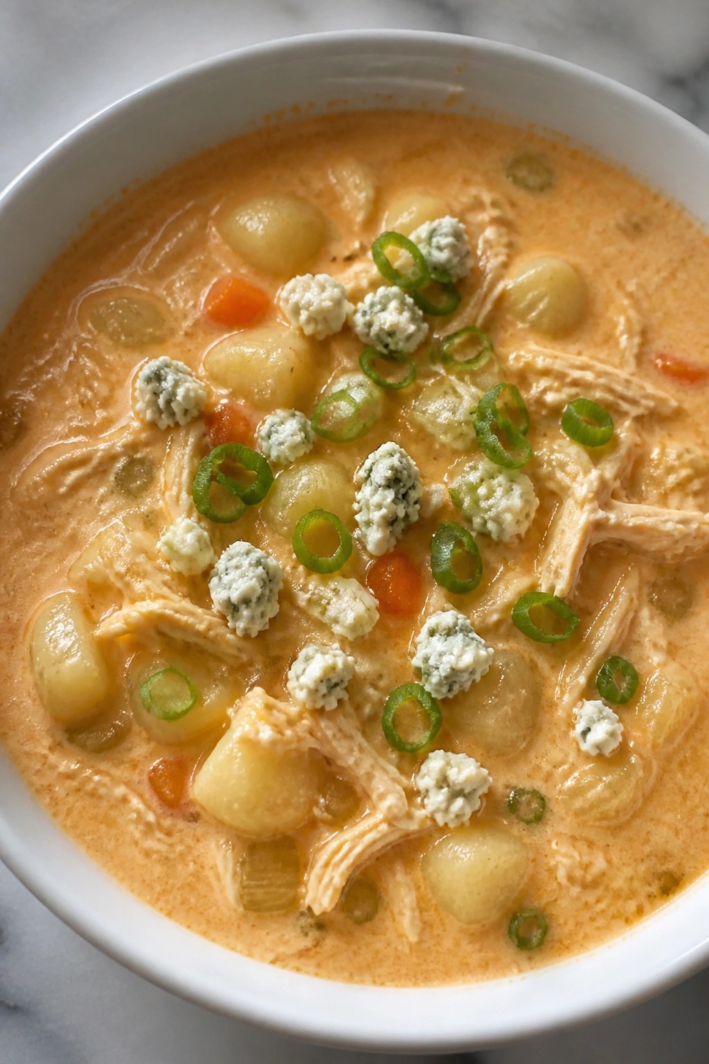 Slow Cooker Buffalo Chicken Potato Soup