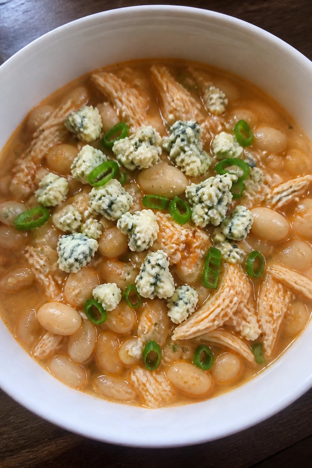 Buffalo Chicken and Navy Bean Soup