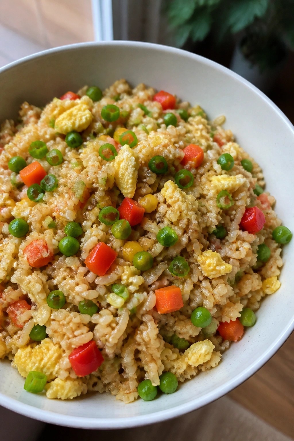 Veggie-Packed Egg Fried Rice with Soy Drizzle