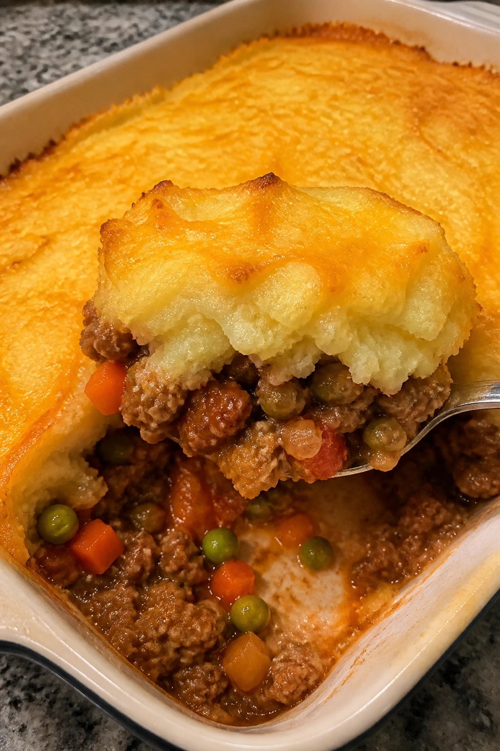 Shepherd’s Pie with Cheddar Mashed Potato Topping