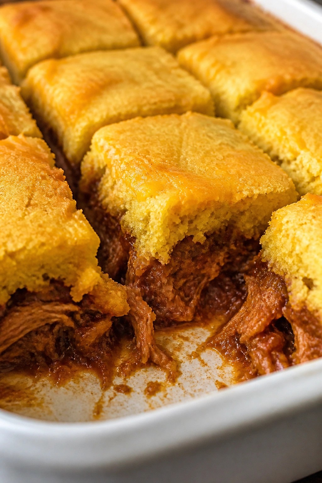 BBQ Pulled Pork Cornbread Bake
