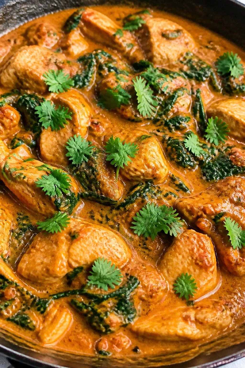 Slow Cooker Indian Butter Chicken with Spinach