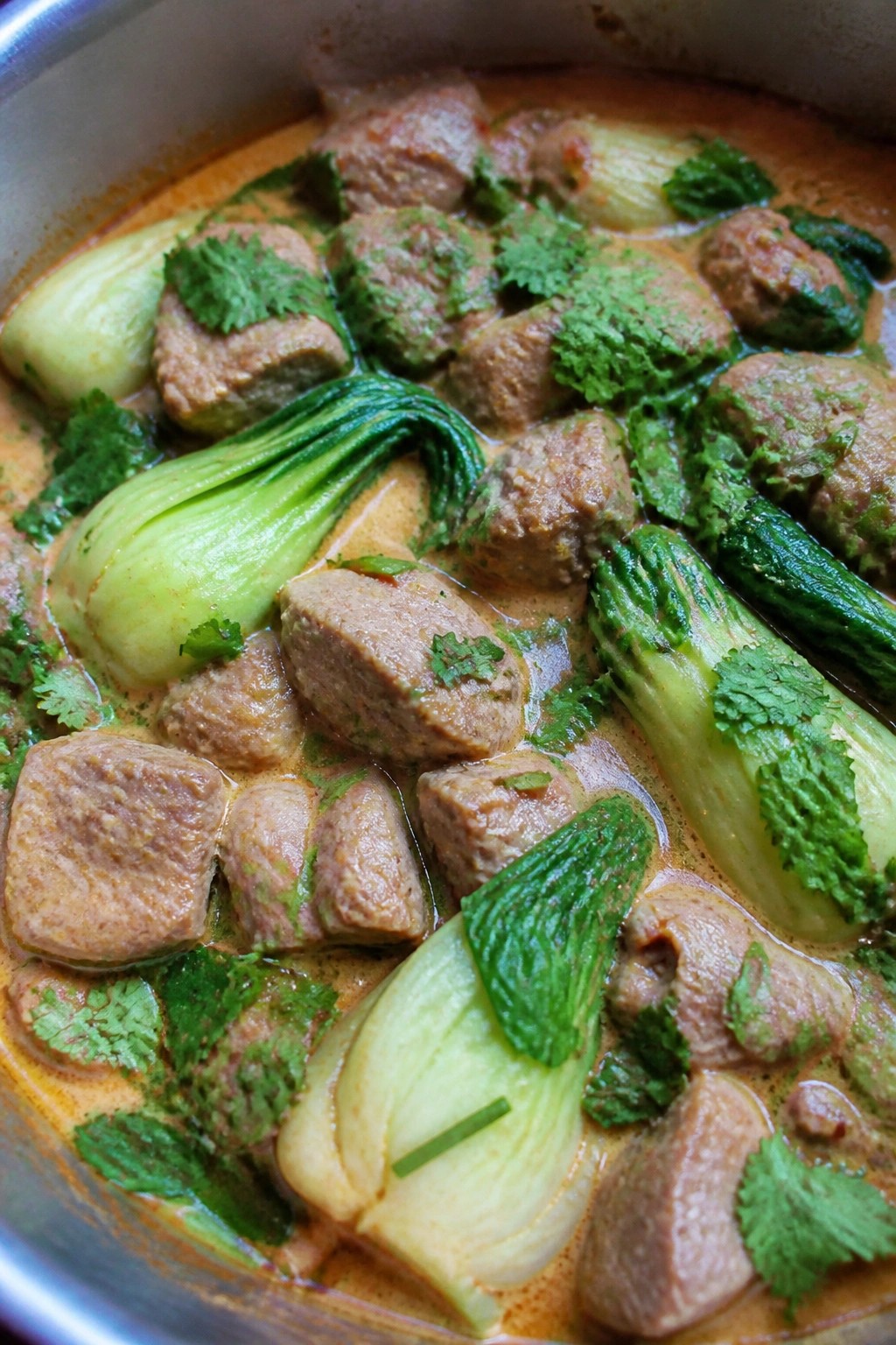 Slow Cooker Thai Coconut Pork Curry with Bok Choy