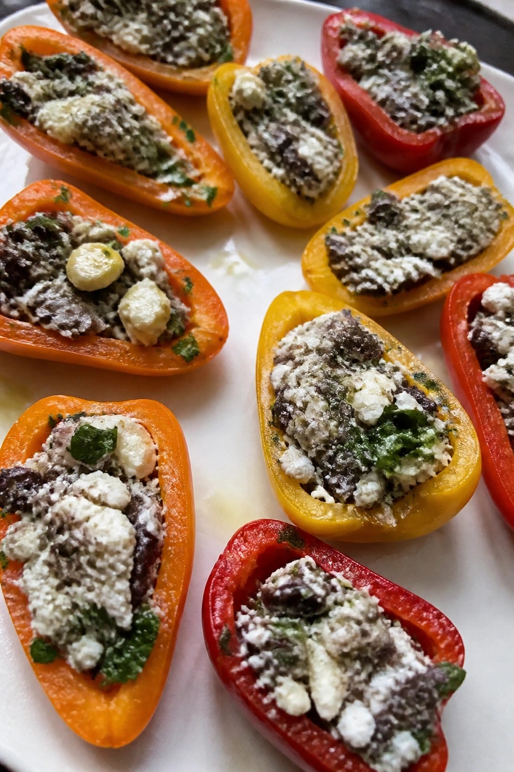 Greek Feta-Stuffed Mini Bell Peppers