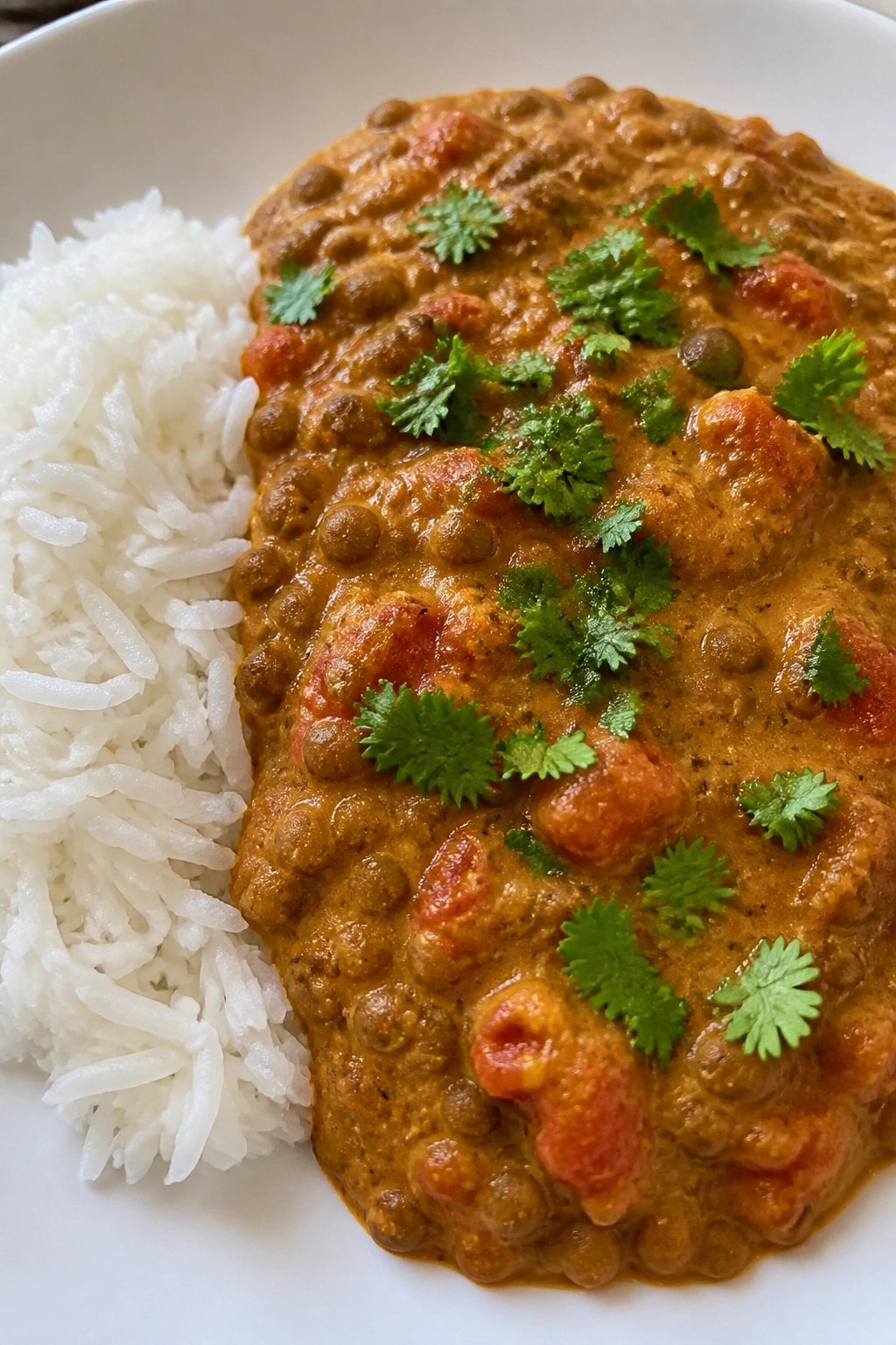 Coconut Curry Lentils with Basmati Rice