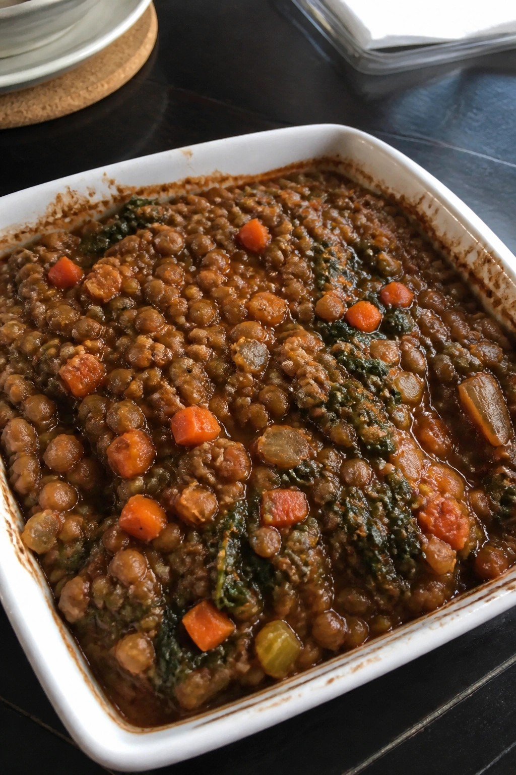Slow Cooker Lentil, Vegetable, and Quinoa Casserole