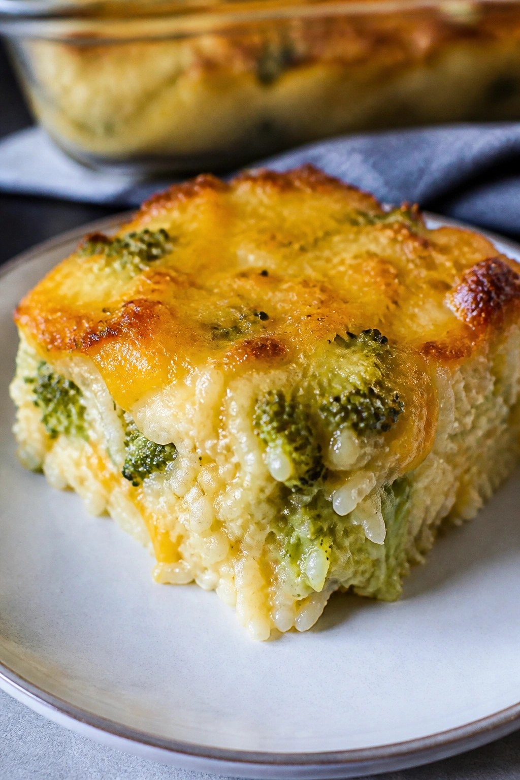 Broccoli Cheddar Rice Bake