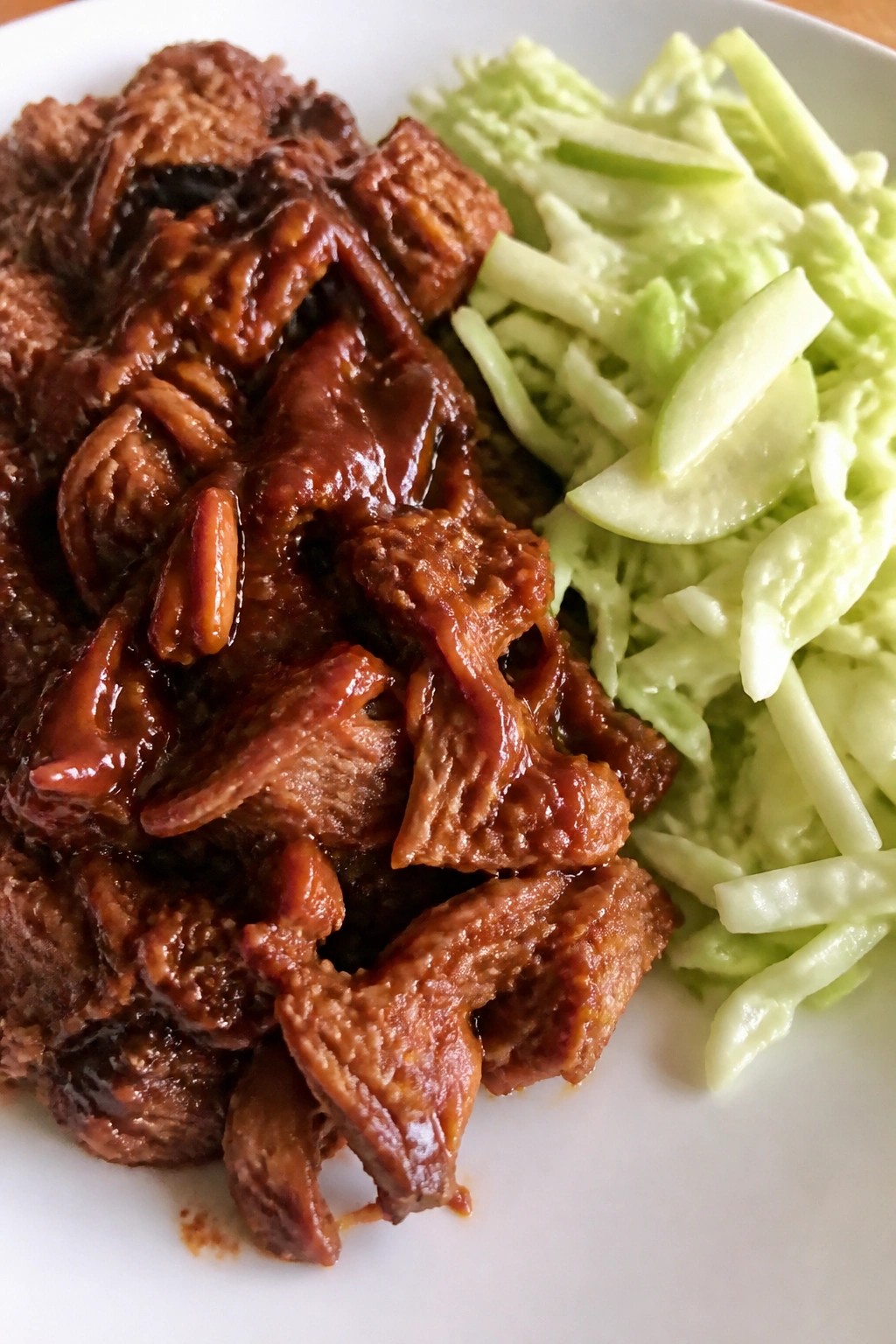 Slow Cooker Pulled Pork with Tangy Apple Slaw